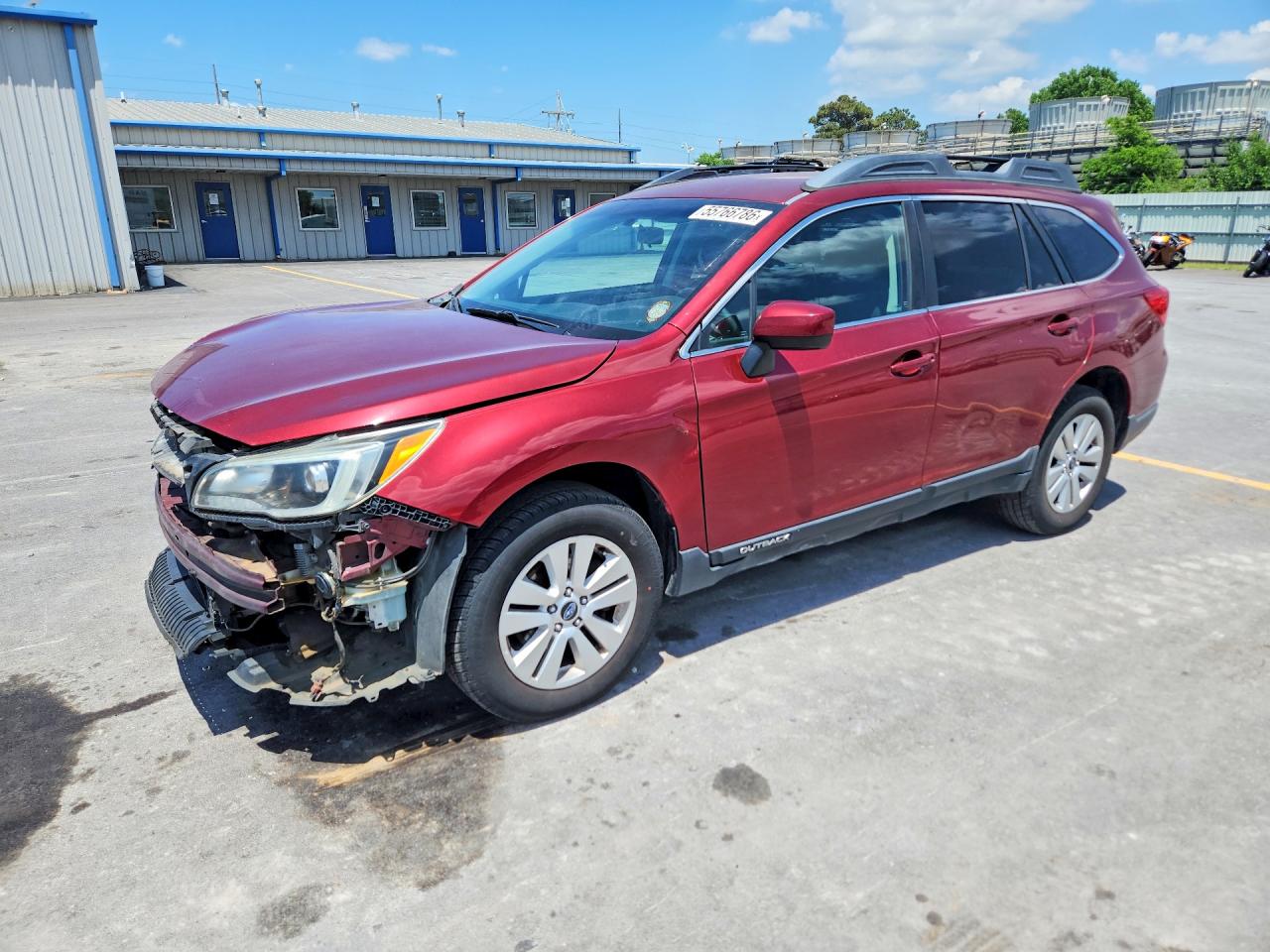 2015 Subaru Outback 2.5i Premium Burgundy vin: 4S4BSBCC5F3276505