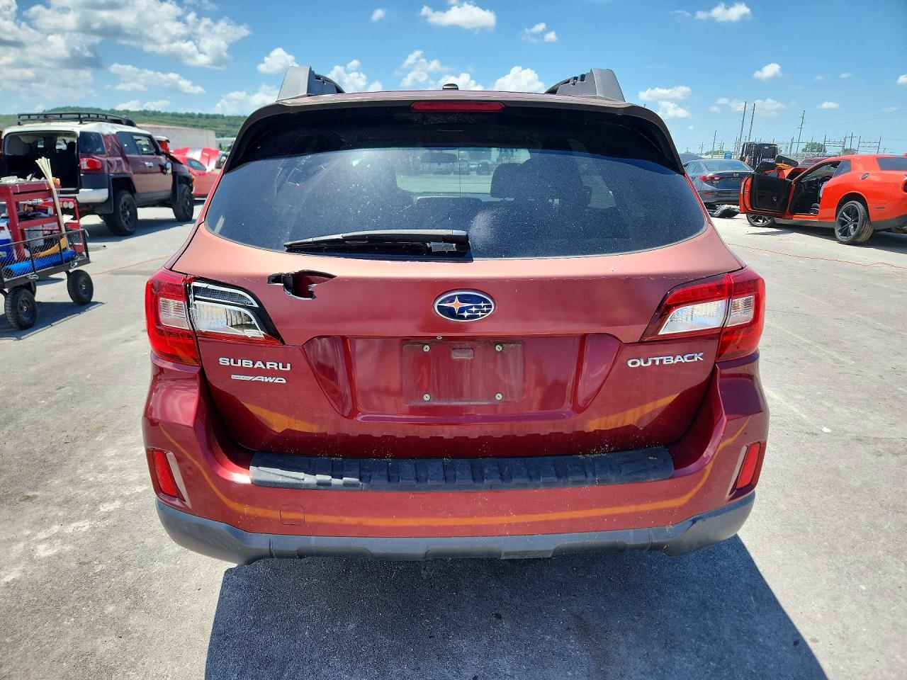 2015 Subaru Outback 2.5i Premium Burgundy vin: 4S4BSBCC5F3276505