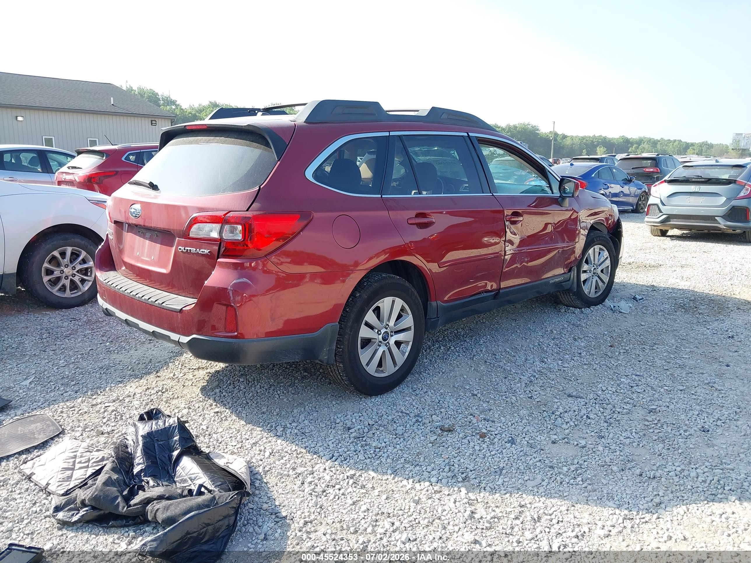 2015 Subaru Outback 2.5i Premium Maroon vin: 4S4BSBCC5F3321670