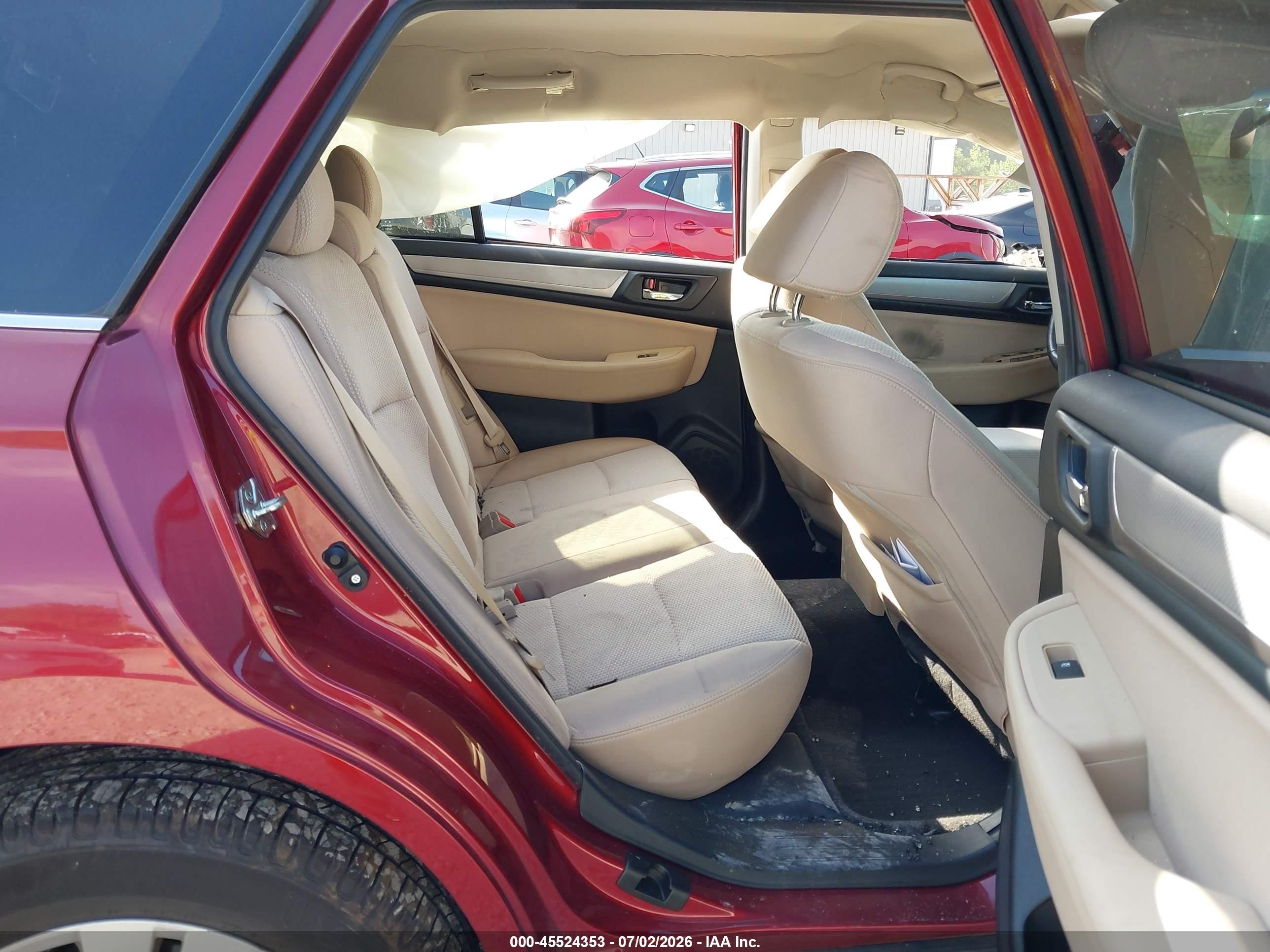 2015 Subaru Outback 2.5i Premium Maroon vin: 4S4BSBCC5F3321670
