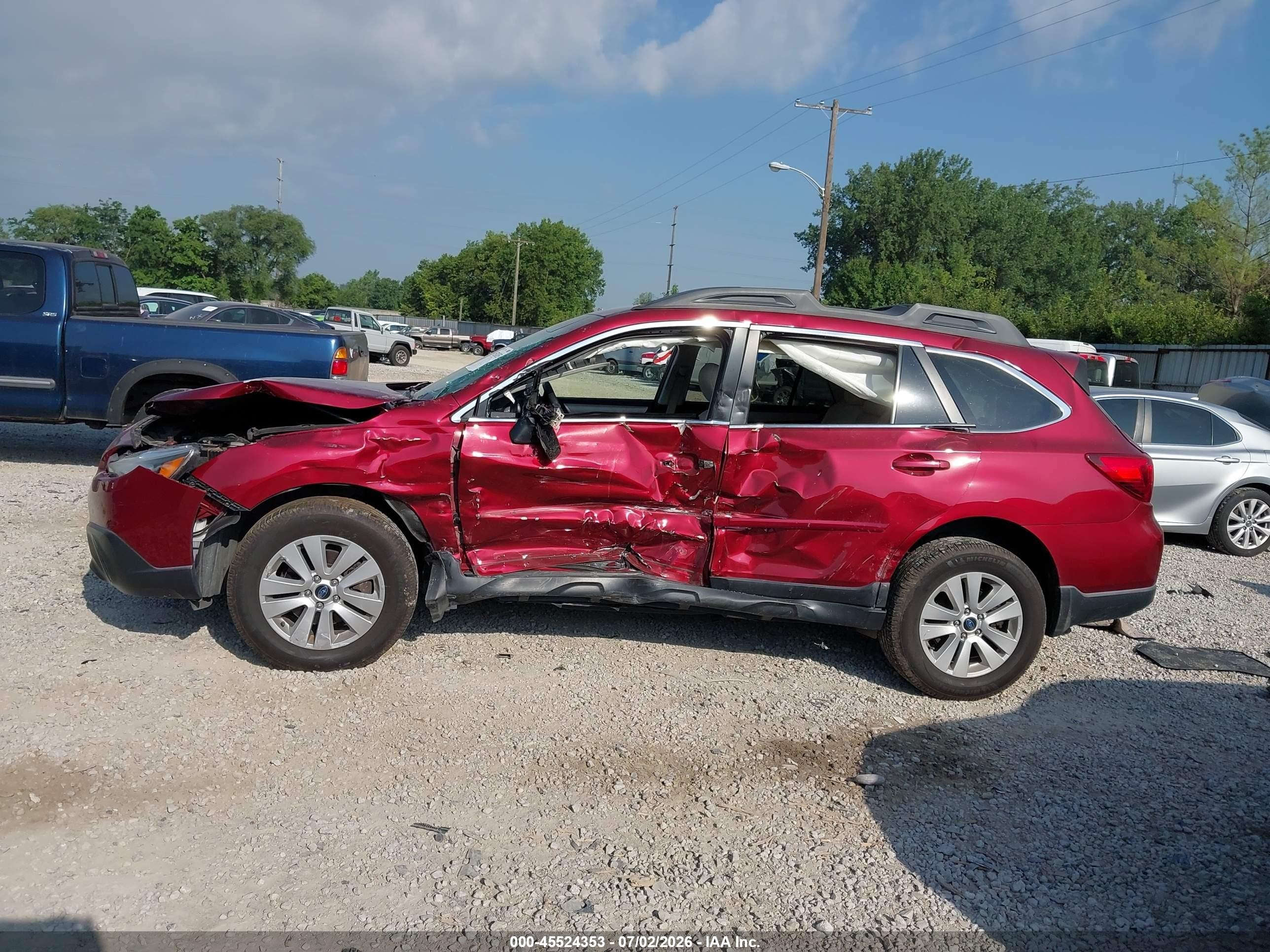 2015 Subaru Outback 2.5i Premium Maroon vin: 4S4BSBCC5F3321670