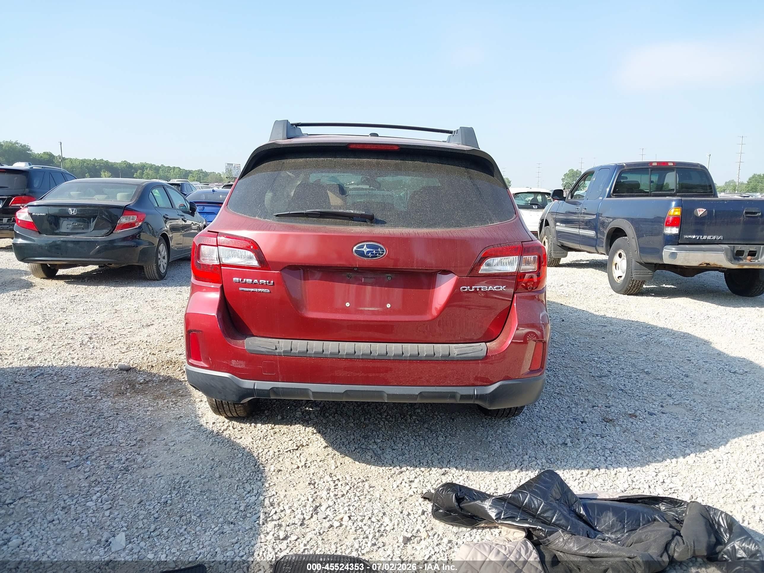 2015 Subaru Outback 2.5i Premium Maroon vin: 4S4BSBCC5F3321670