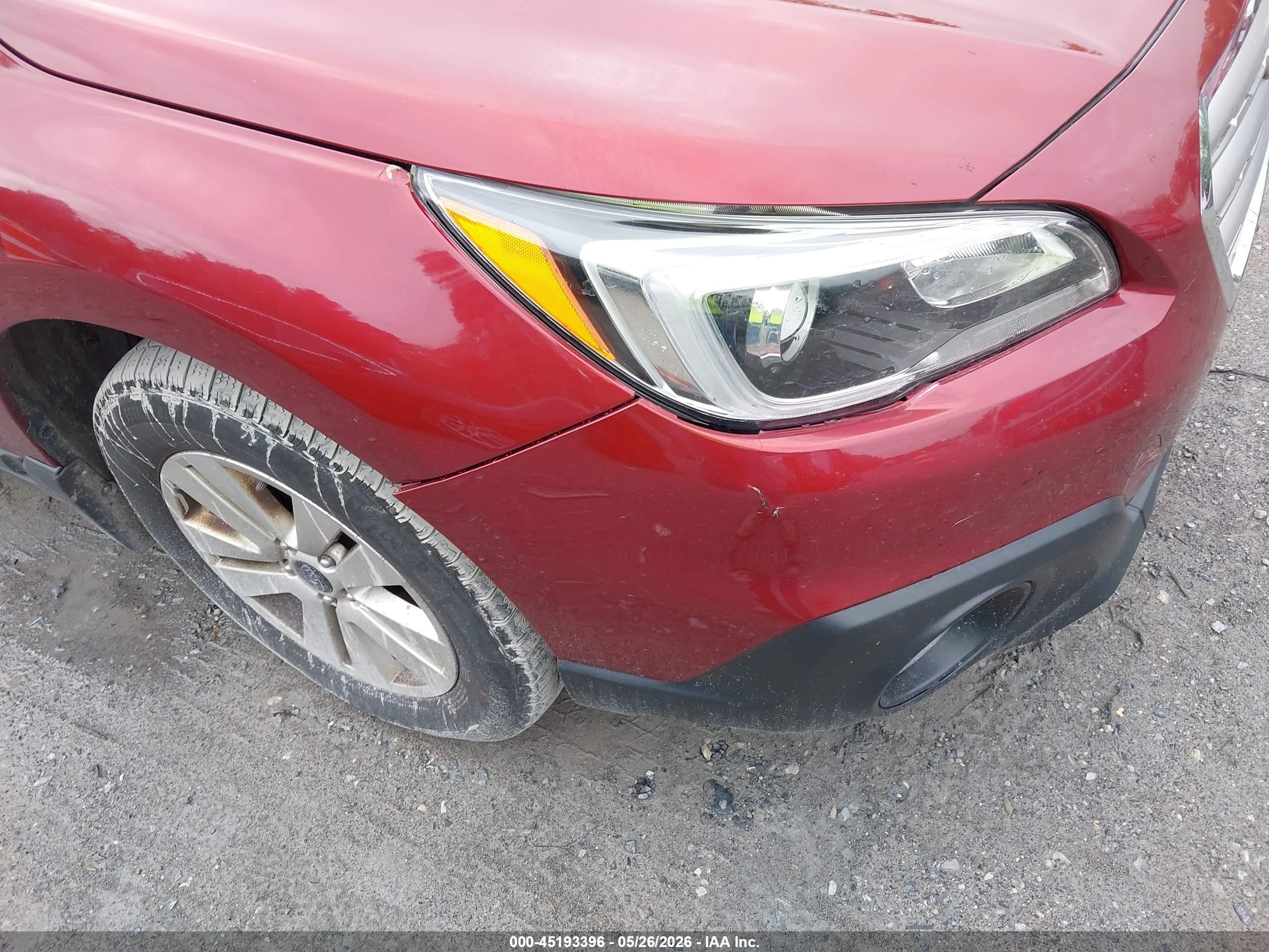 2015 Subaru Outback 2.5i Premium Red vin: 4S4BSBCC8F3246964