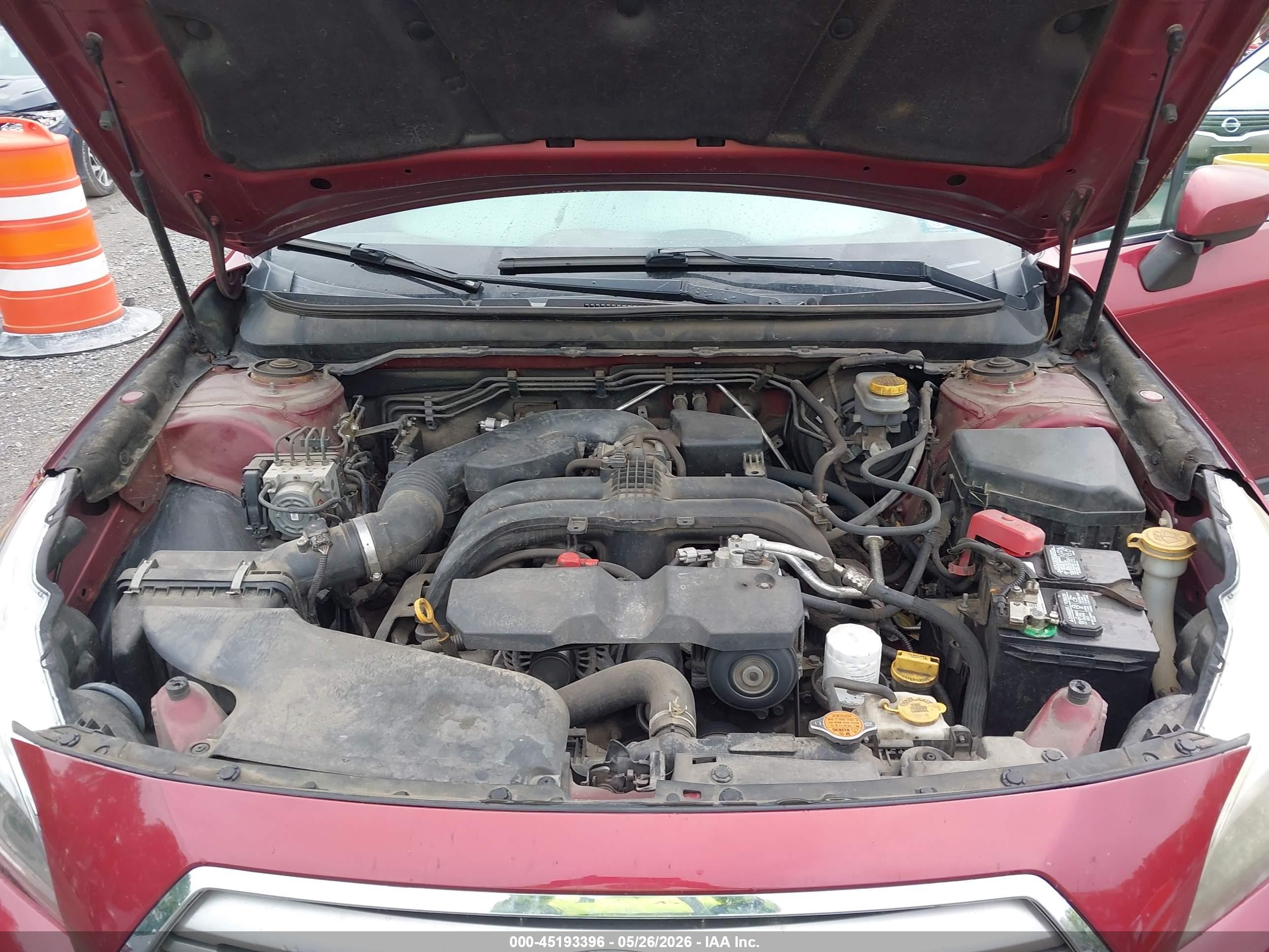 2015 Subaru Outback 2.5i Premium Red vin: 4S4BSBCC8F3246964