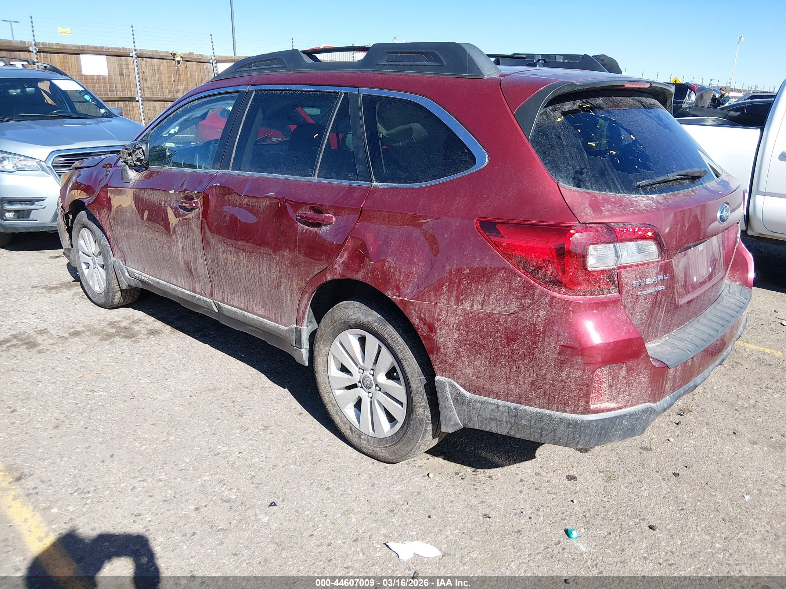 2015 Subaru Outback 2.5i Premium Maroon vin: 4S4BSBCC9F3352596