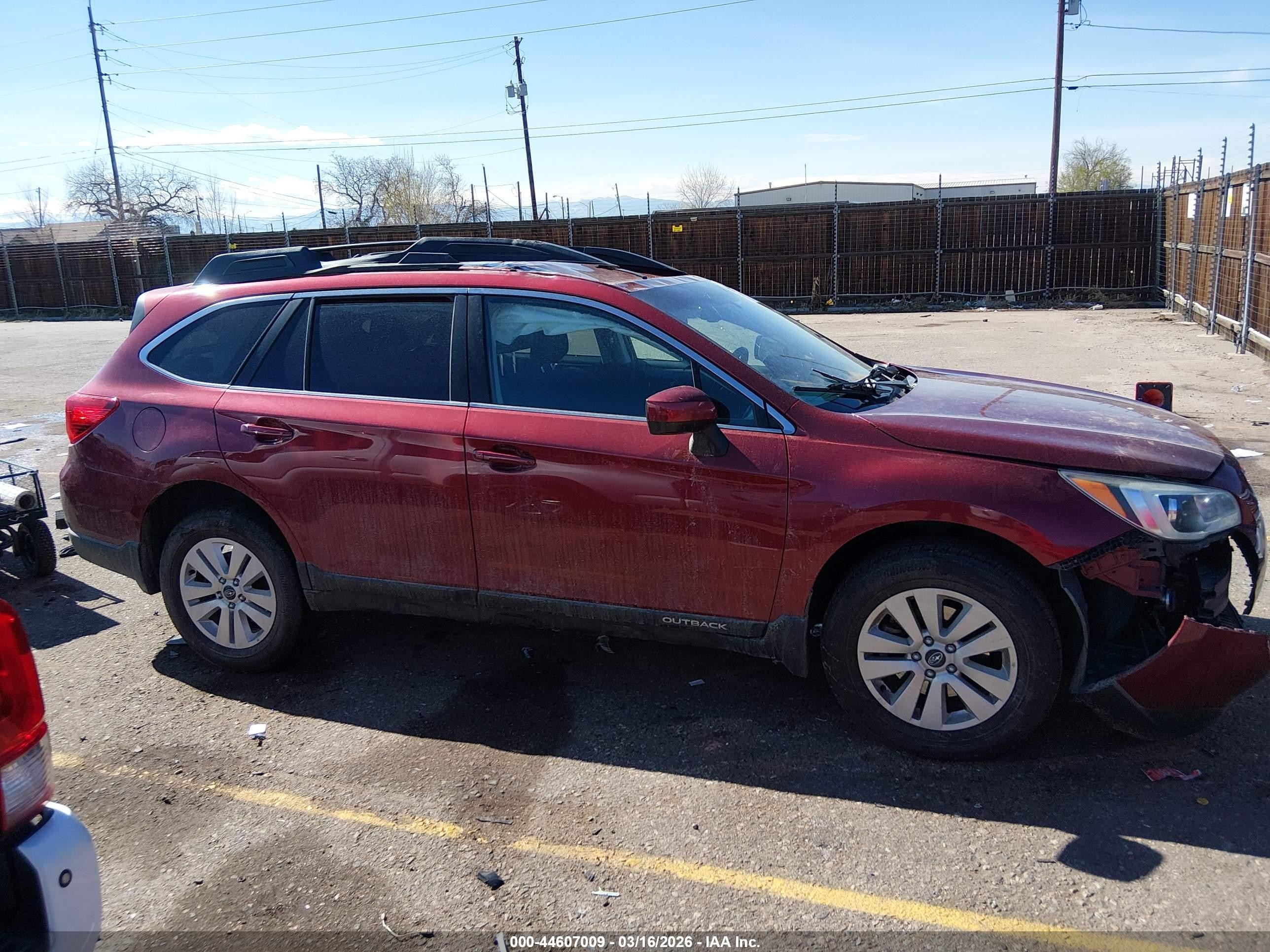 2015 Subaru Outback 2.5i Premium Maroon vin: 4S4BSBCC9F3352596