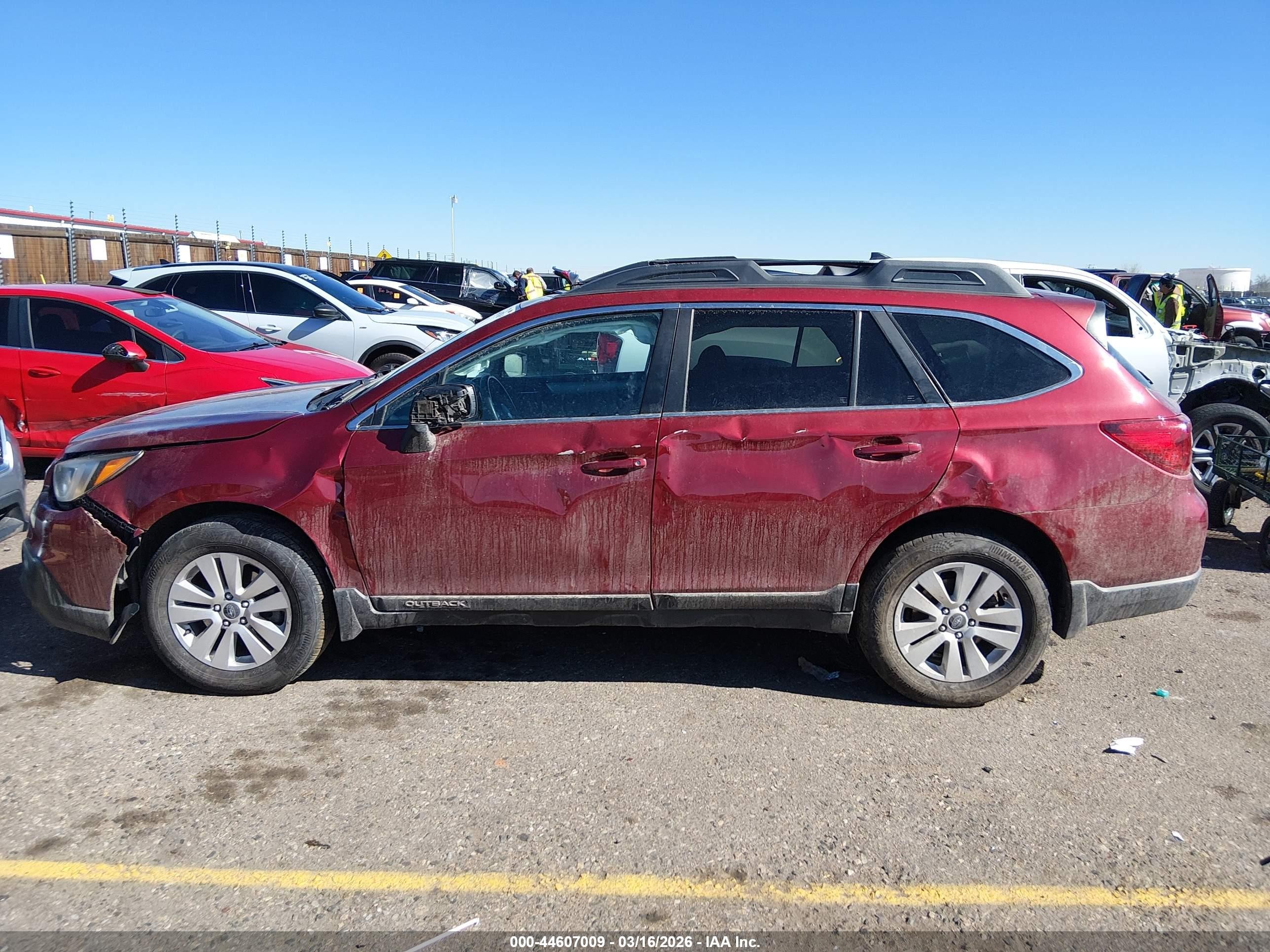 2015 Subaru Outback 2.5i Premium Maroon vin: 4S4BSBCC9F3352596