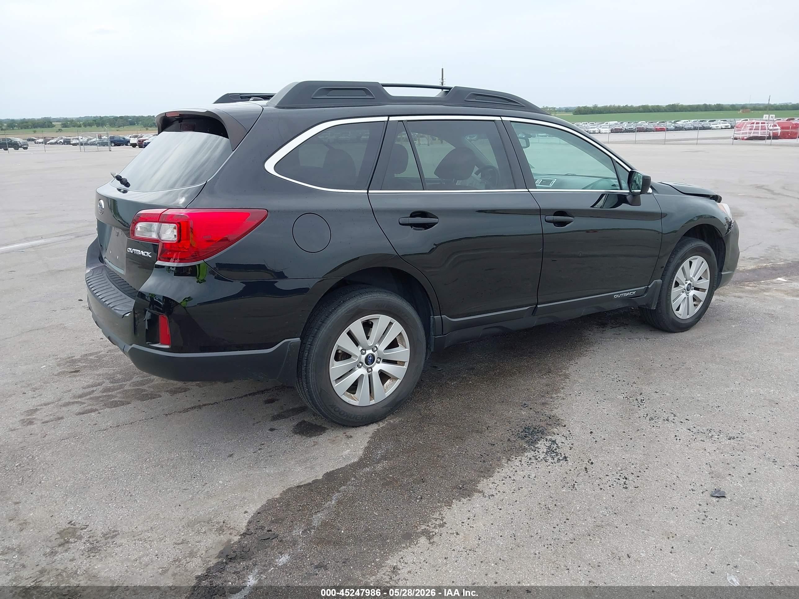 2015 Subaru Outback 2.5i Premium Black vin: 4S4BSBDC0F3361069