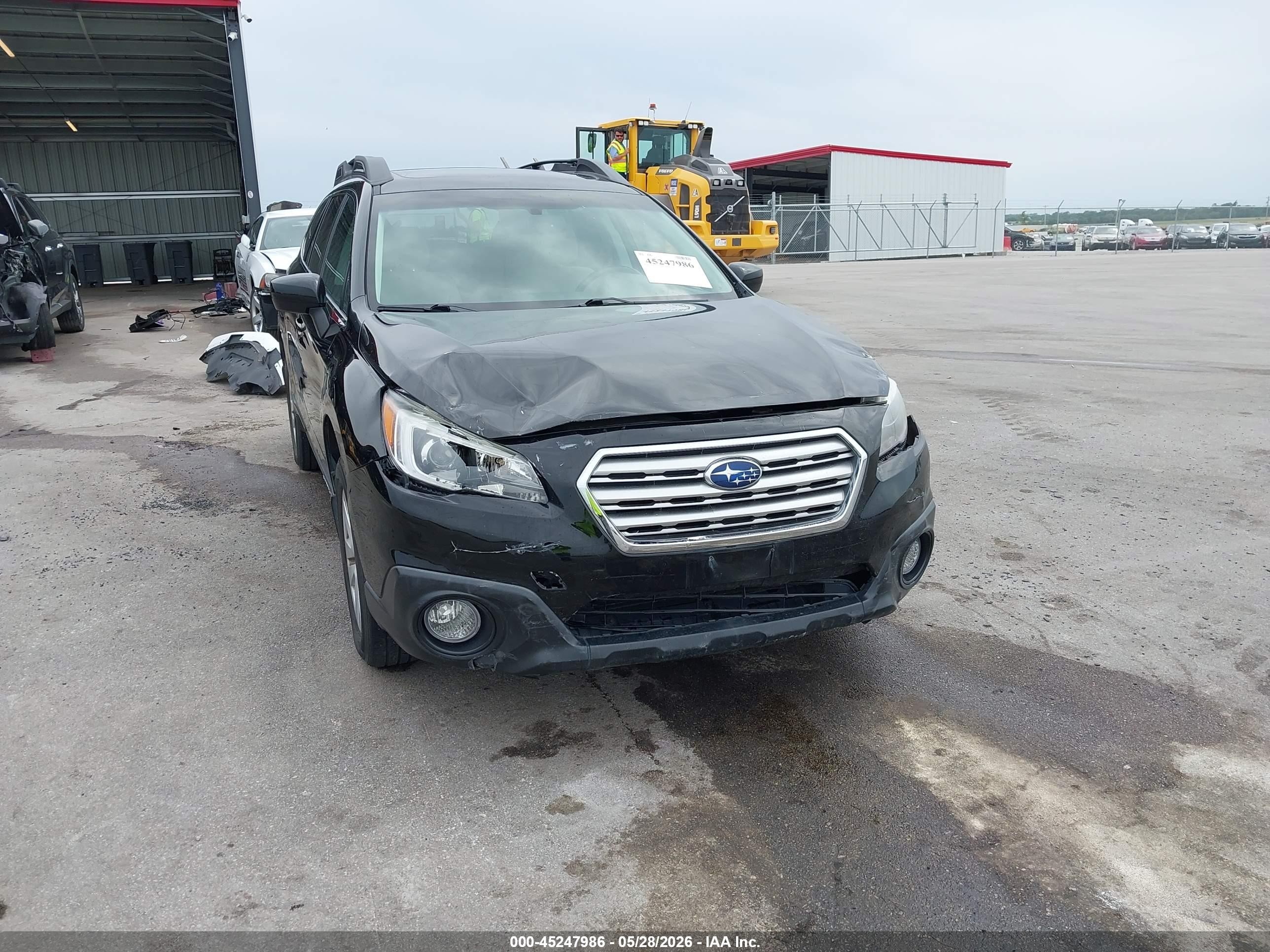 2015 Subaru Outback 2.5i Premium Black vin: 4S4BSBDC0F3361069