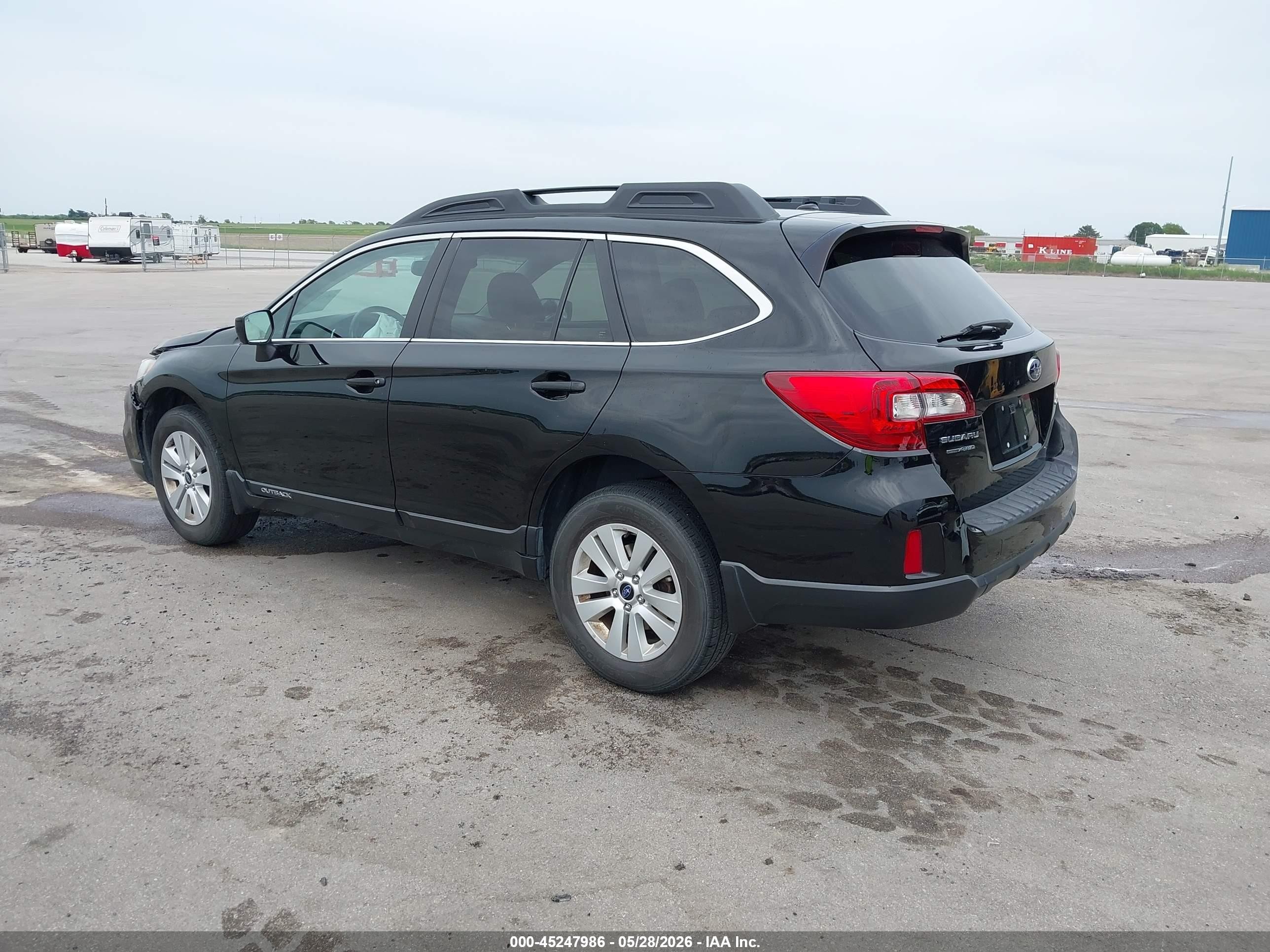 2015 Subaru Outback 2.5i Premium Black vin: 4S4BSBDC0F3361069