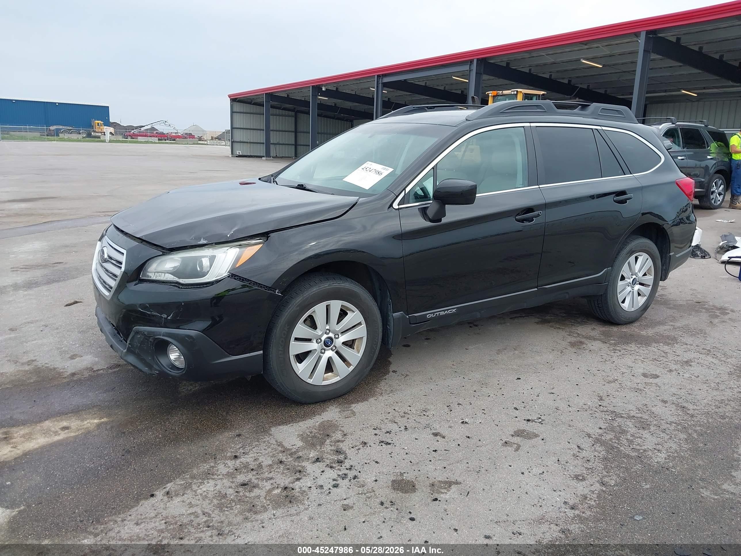 2015 Subaru Outback 2.5i Premium Black vin: 4S4BSBDC0F3361069