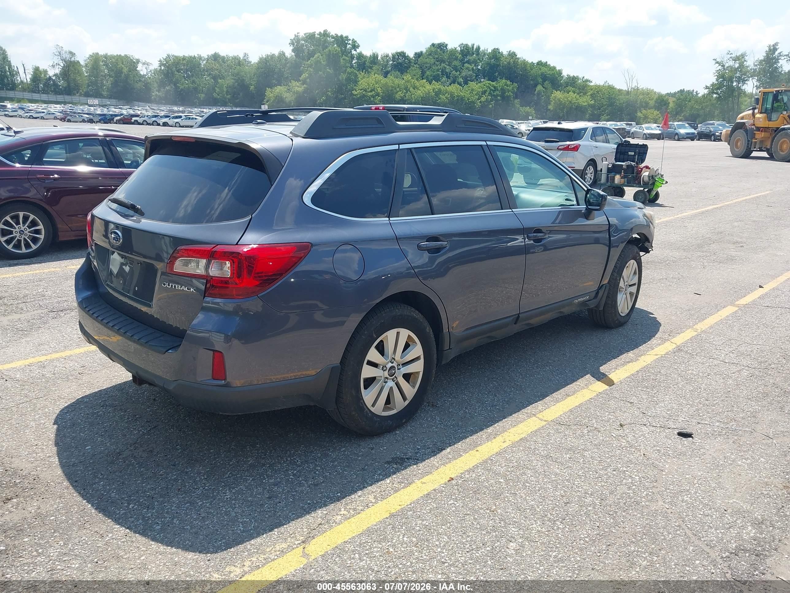 2015 Subaru Outback 2.5i Premium Gray vin: 4S4BSBDC2F3356360