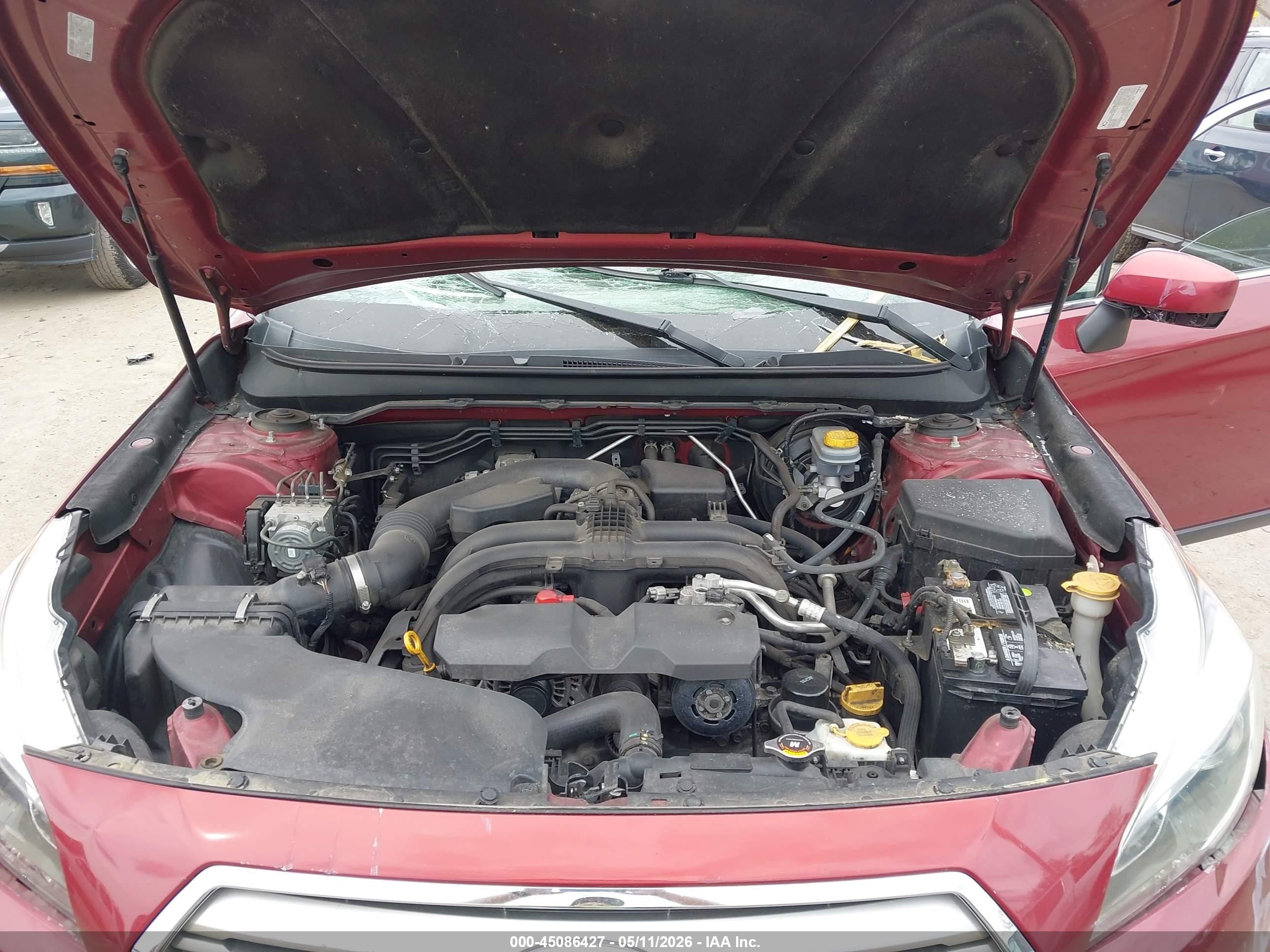 2015 Subaru Outback 2.5i Premium Красный vin: 4S4BSBDC3F3337140