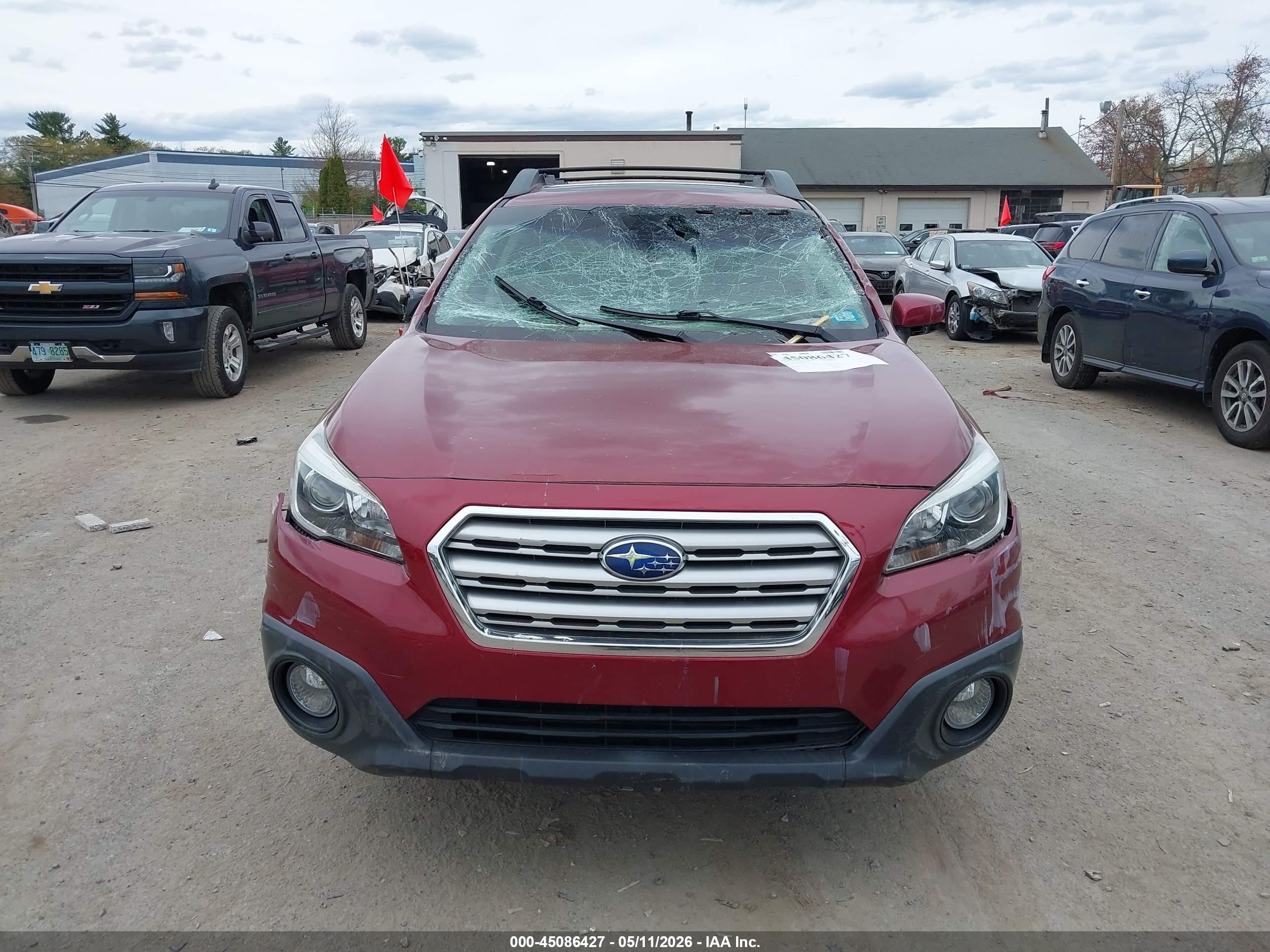 2015 Subaru Outback 2.5i Premium Красный vin: 4S4BSBDC3F3337140