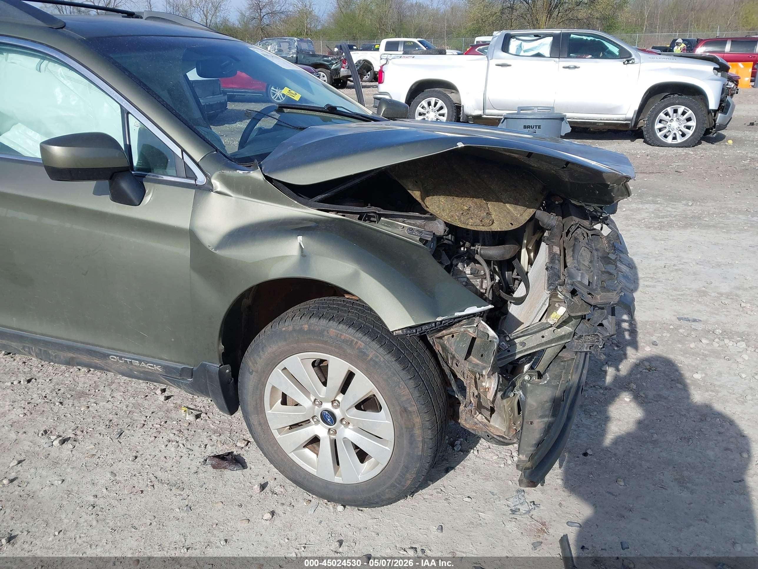 2015 Subaru Outback 2.5i Premium Gray vin: 4S4BSBEC2F3267936
