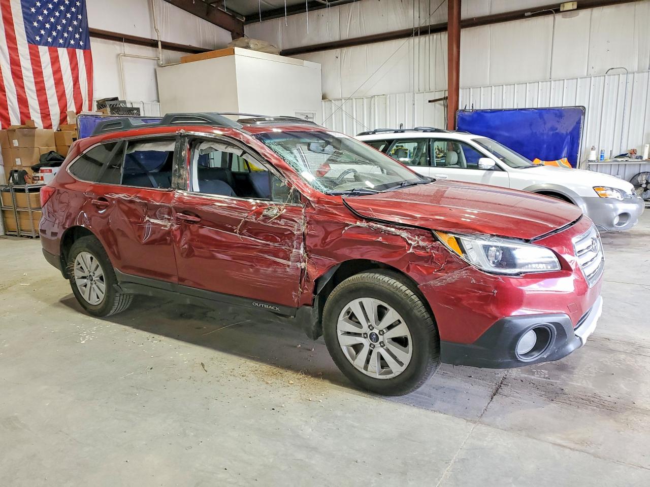 2015 Subaru Outback 2.5i Premium Burgundy vin: 4S4BSBEC4F3360201