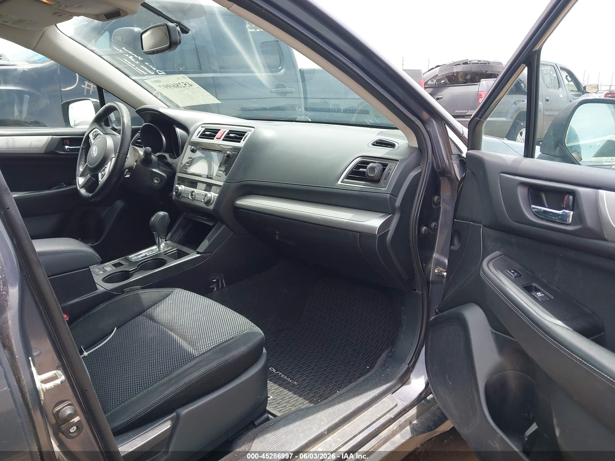2015 Subaru Outback 2.5i Premium Blue vin: 4S4BSBECXF3233338