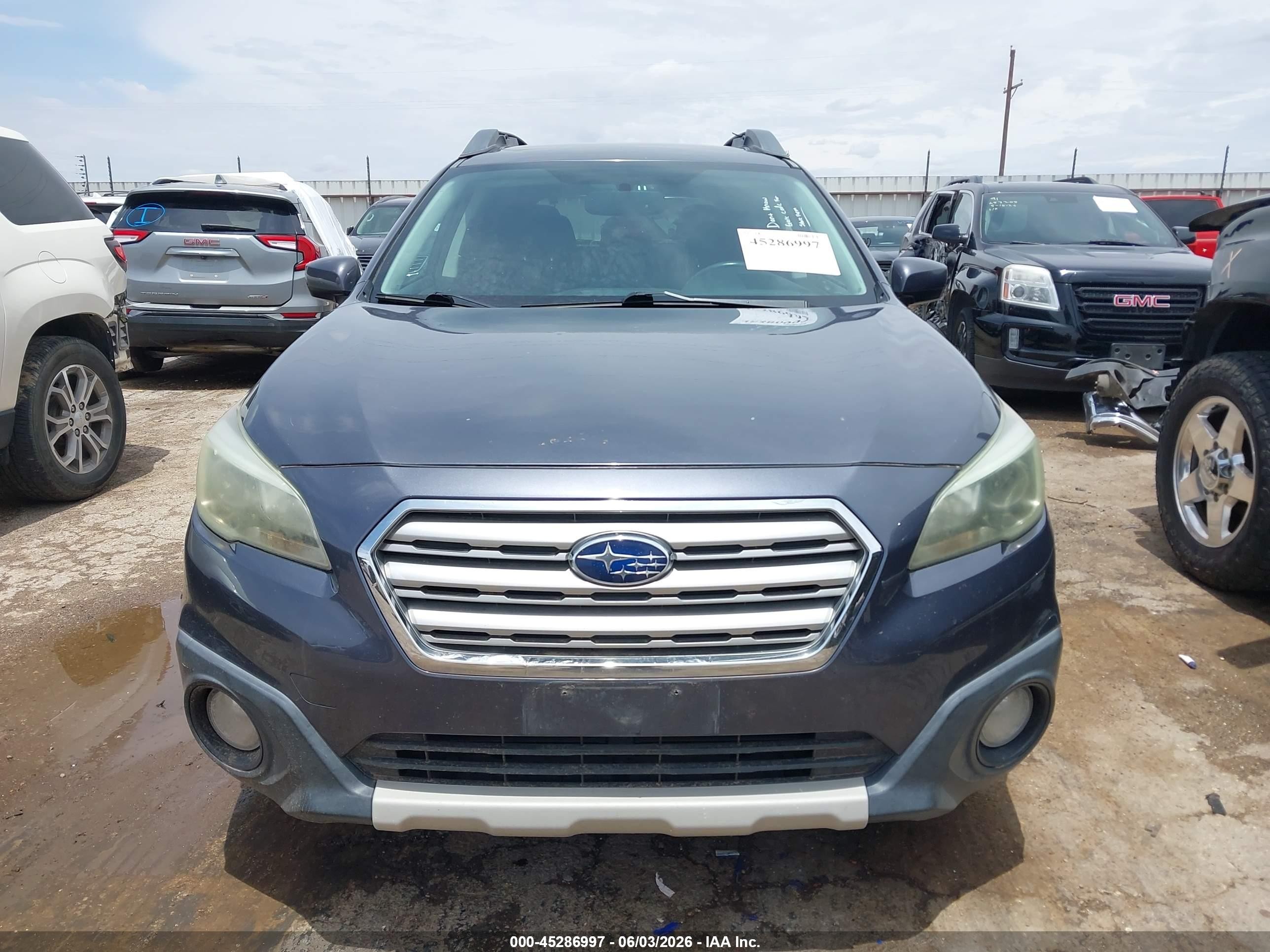 2015 Subaru Outback 2.5i Premium Blue vin: 4S4BSBECXF3233338