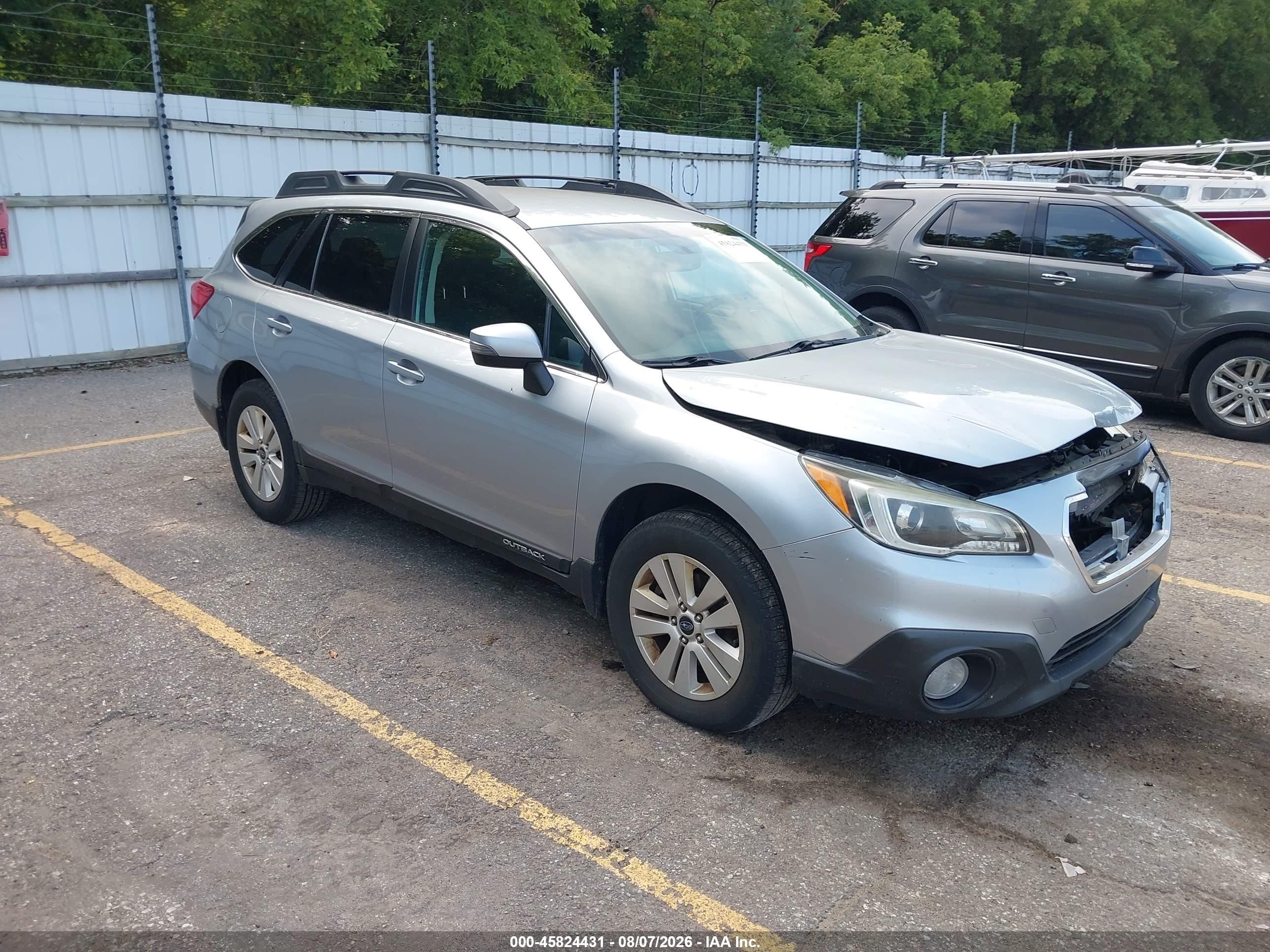 2015 Subaru Outback 2.5i Premium Light Blue vin: 4S4BSBFC2F3289370