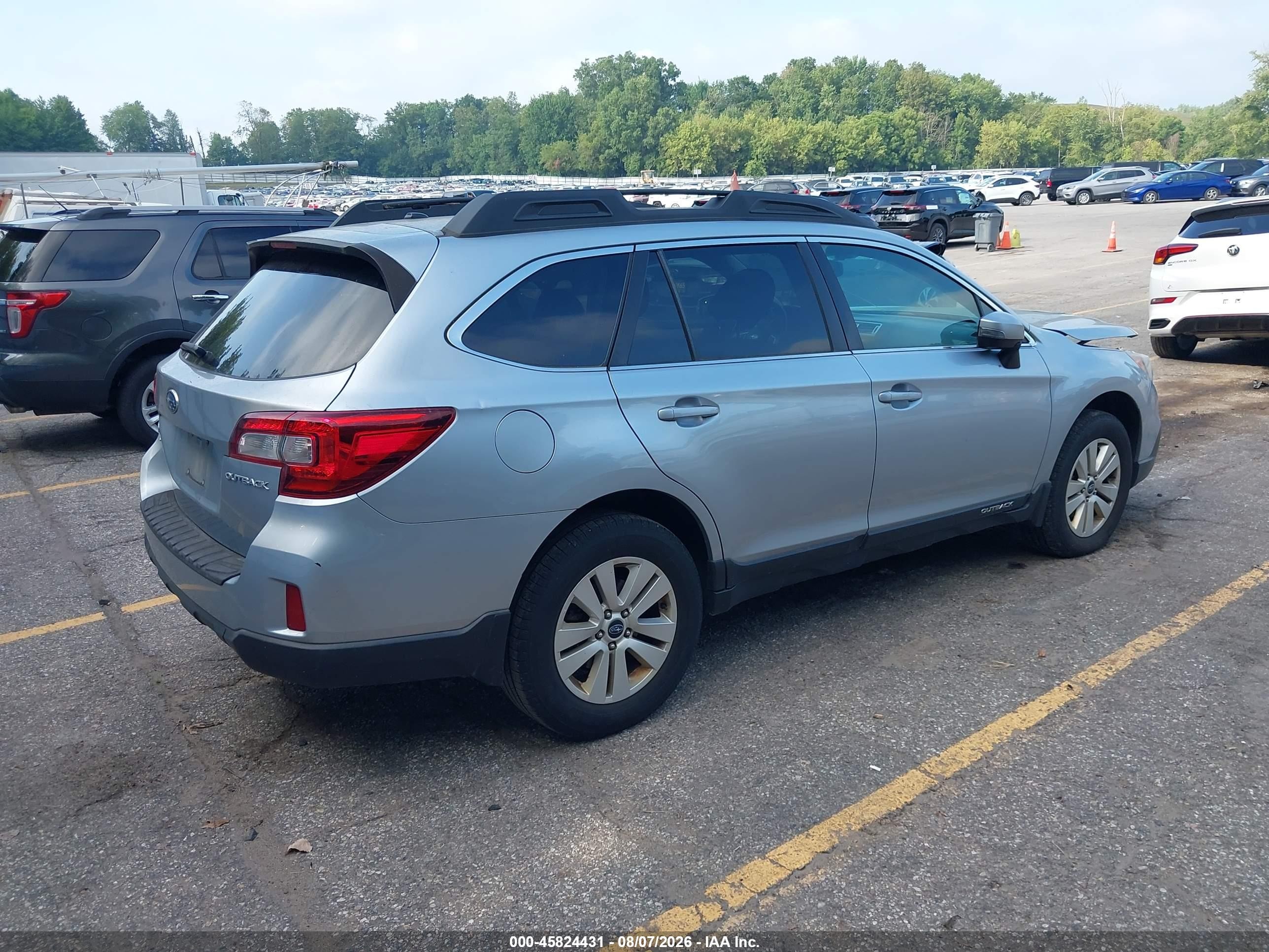 2015 Subaru Outback 2.5i Premium Light Blue vin: 4S4BSBFC2F3289370