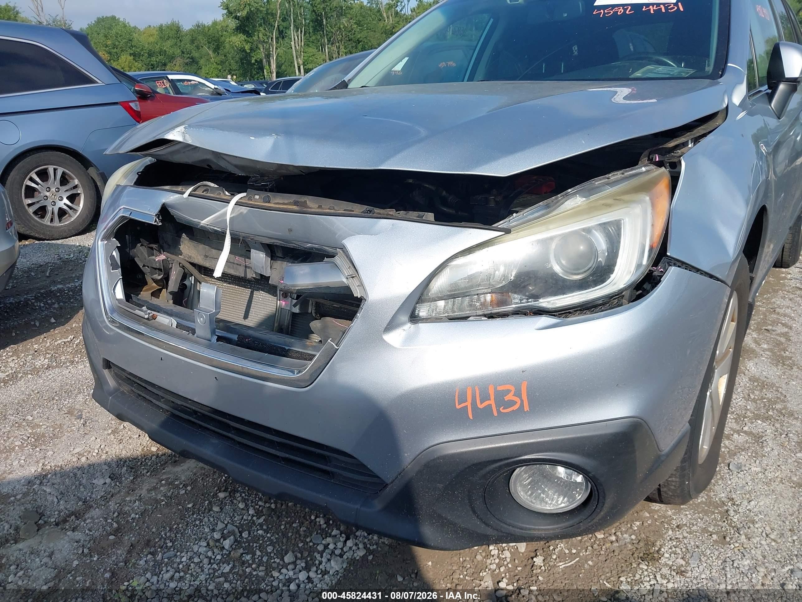 2015 Subaru Outback 2.5i Premium Light Blue vin: 4S4BSBFC2F3289370