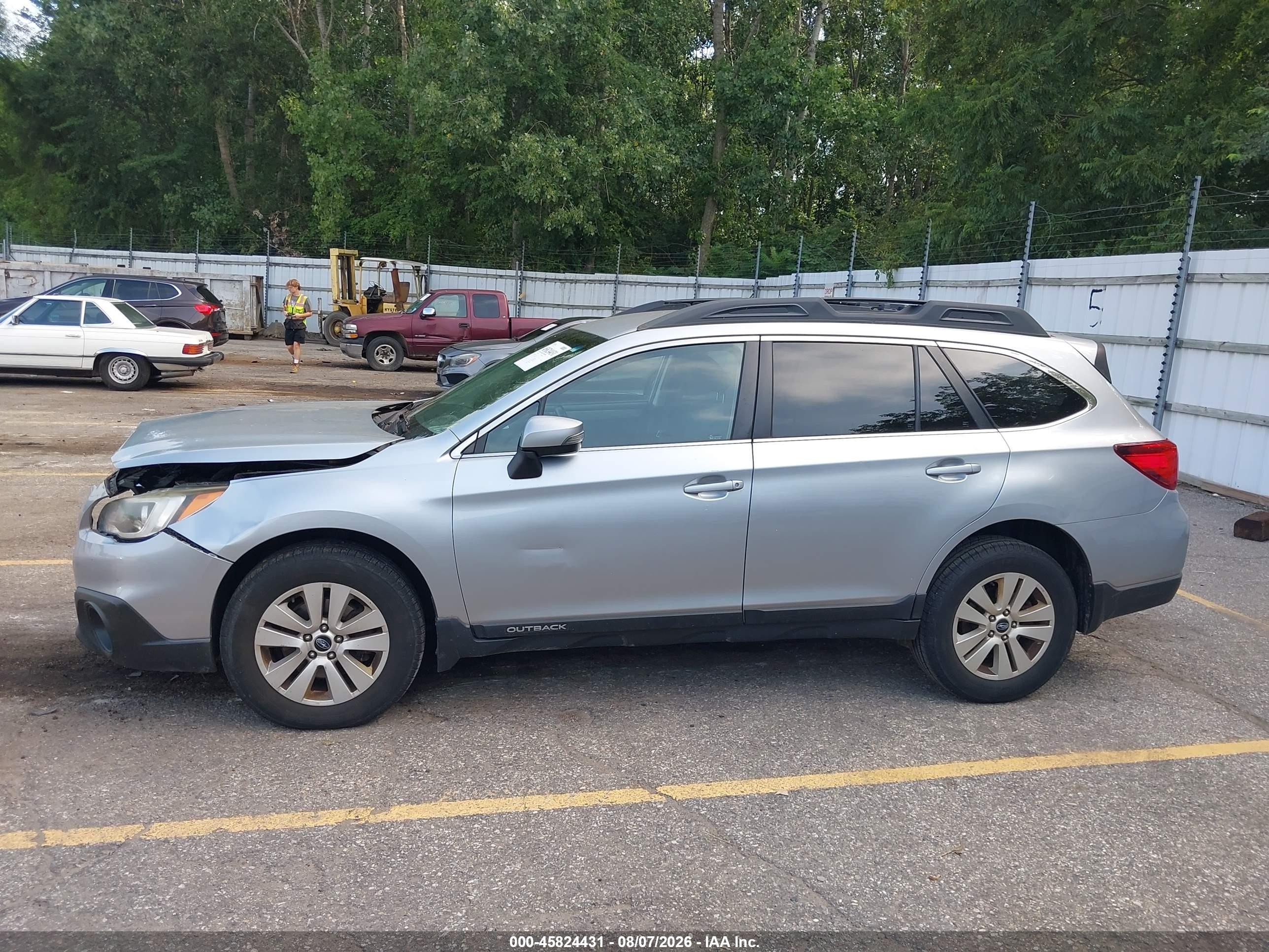 2015 Subaru Outback 2.5i Premium Light Blue vin: 4S4BSBFC2F3289370