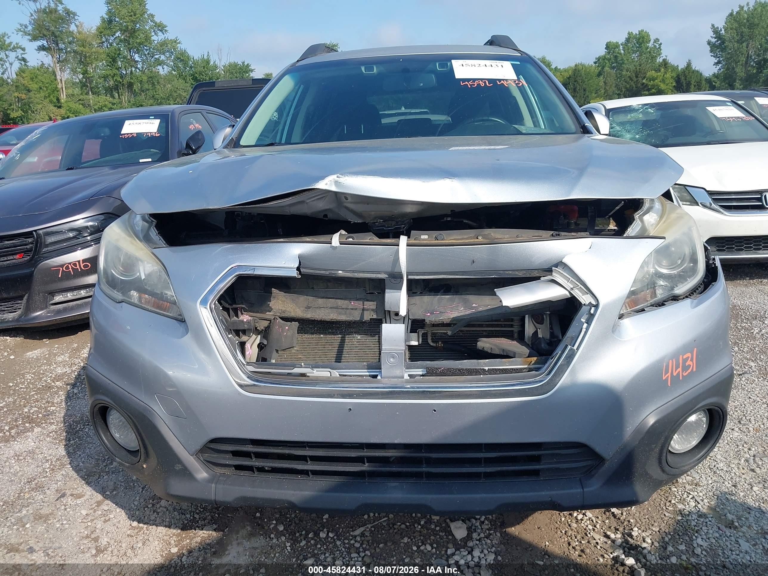 2015 Subaru Outback 2.5i Premium Light Blue vin: 4S4BSBFC2F3289370