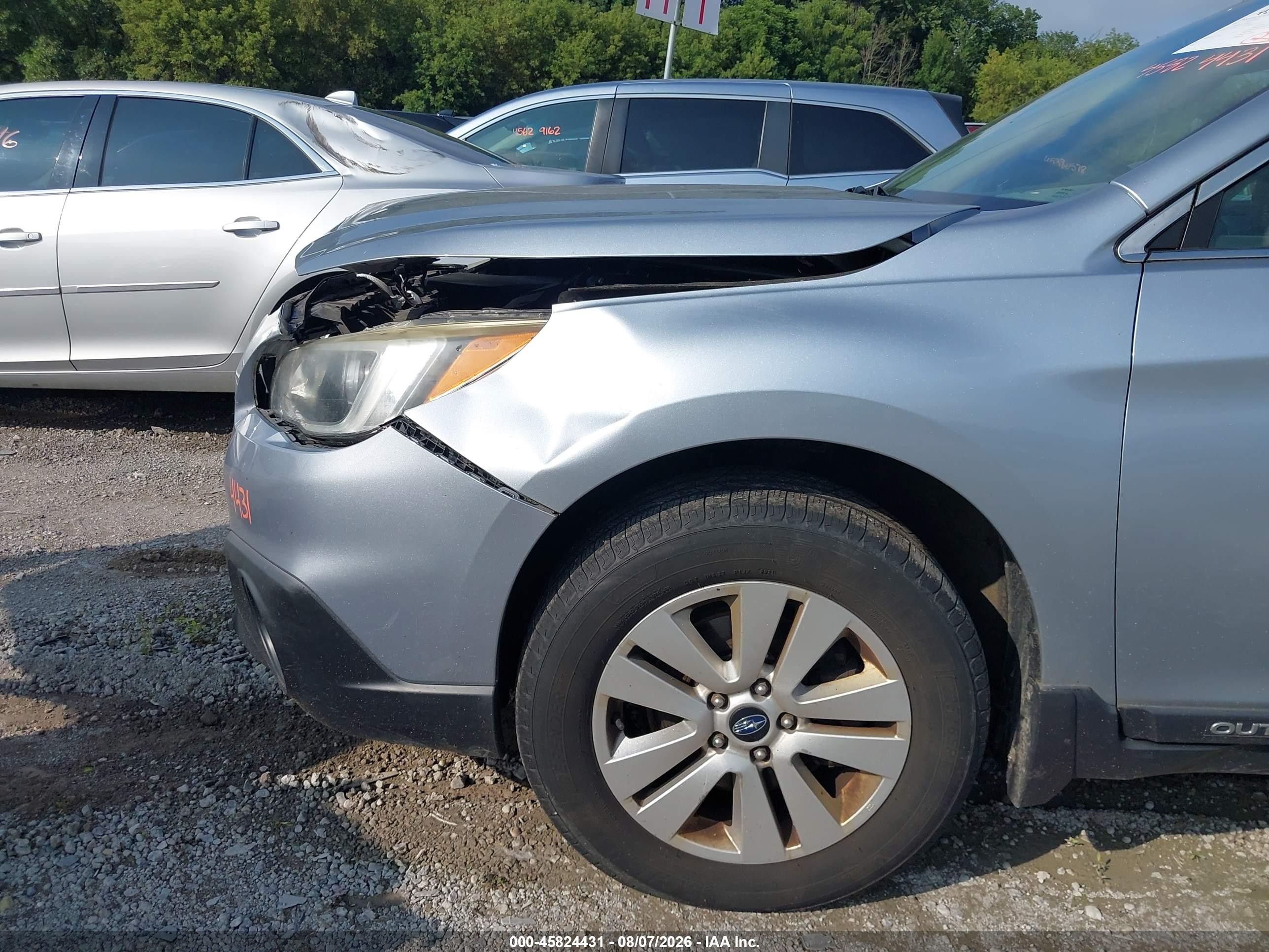 2015 Subaru Outback 2.5i Premium Light Blue vin: 4S4BSBFC2F3289370