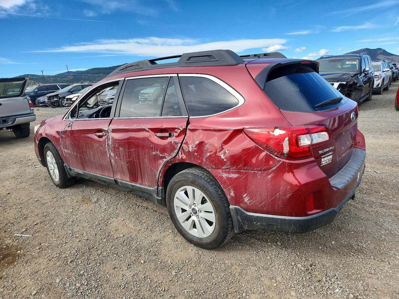 2015 Subaru Outback 2.5i Premium Burgundy vin: 4S4BSBFC6F3293681