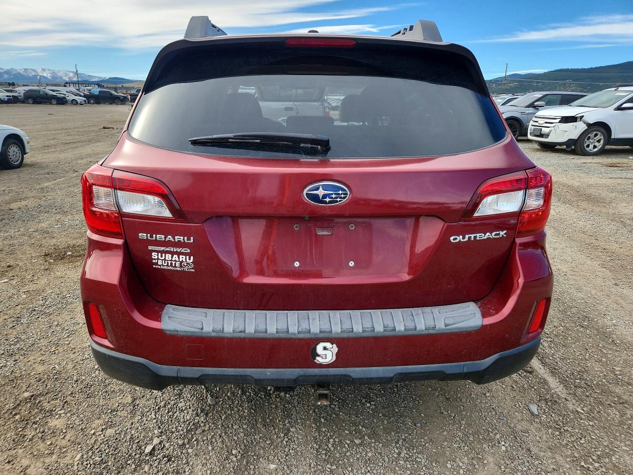 2015 Subaru Outback 2.5i Premium Burgundy vin: 4S4BSBFC6F3293681