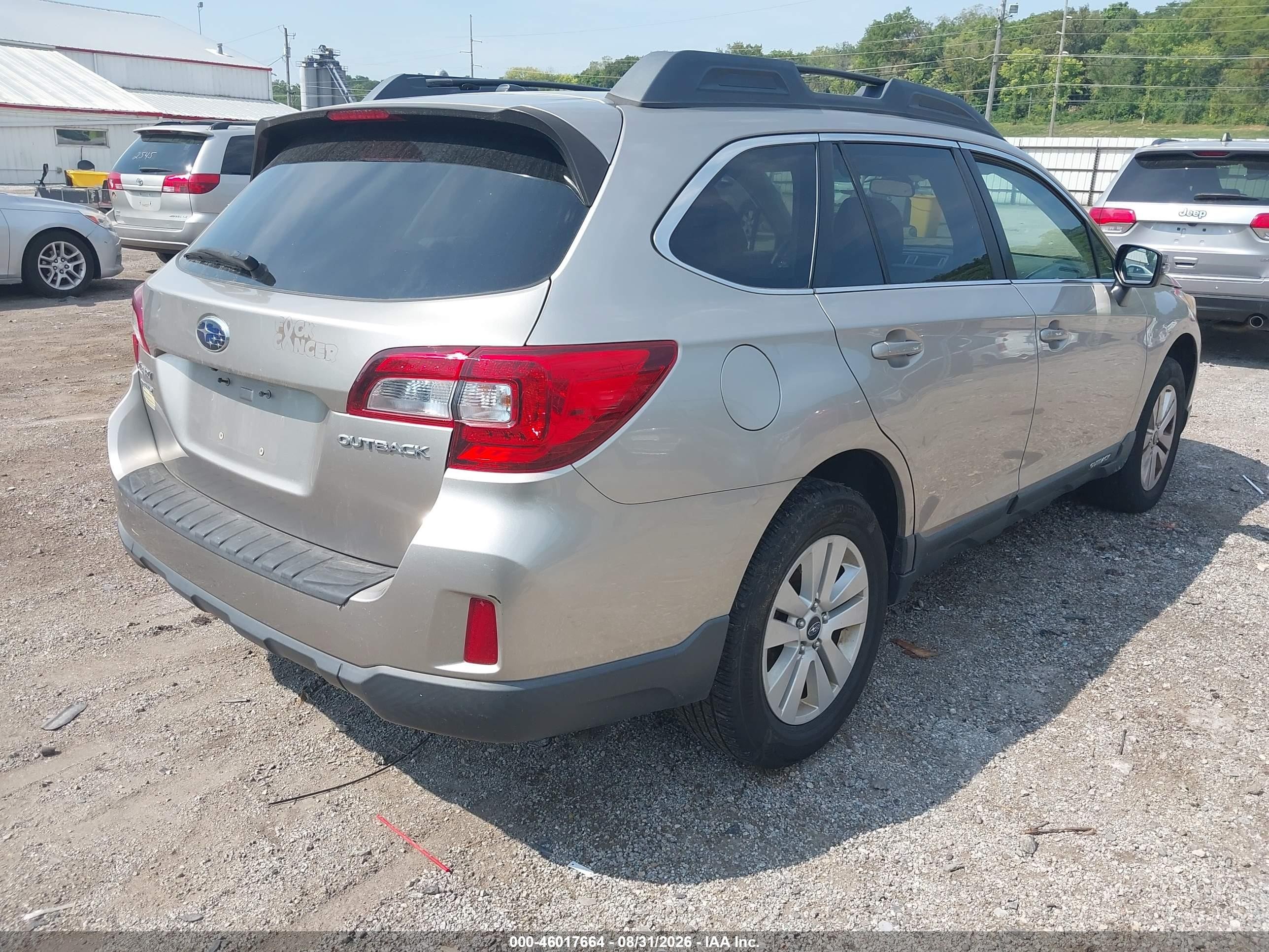 2015 Subaru Outback 2.5i Premium Champagne vin: 4S4BSBFC7F3264903