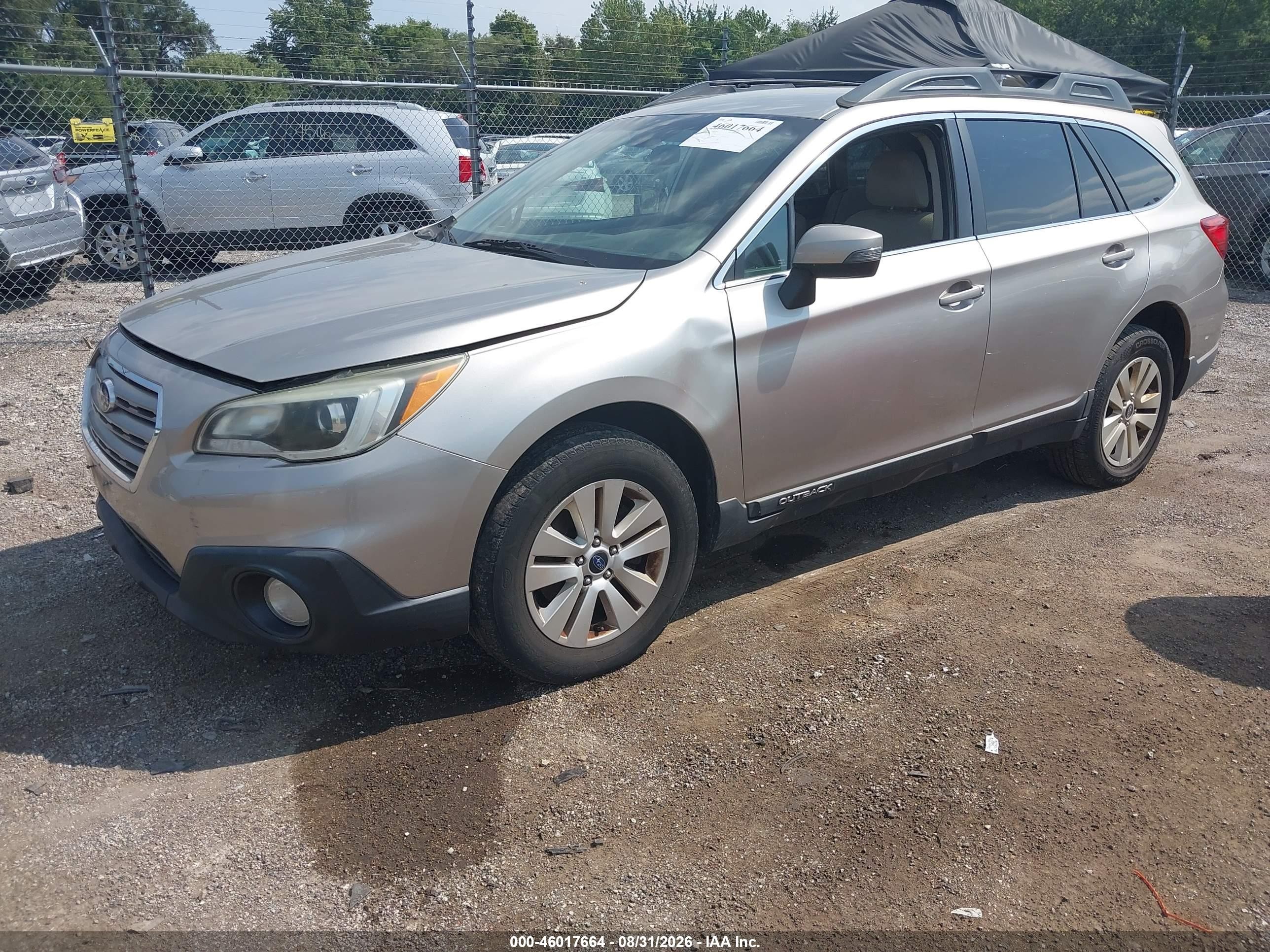 2015 Subaru Outback 2.5i Premium Champagne vin: 4S4BSBFC7F3264903