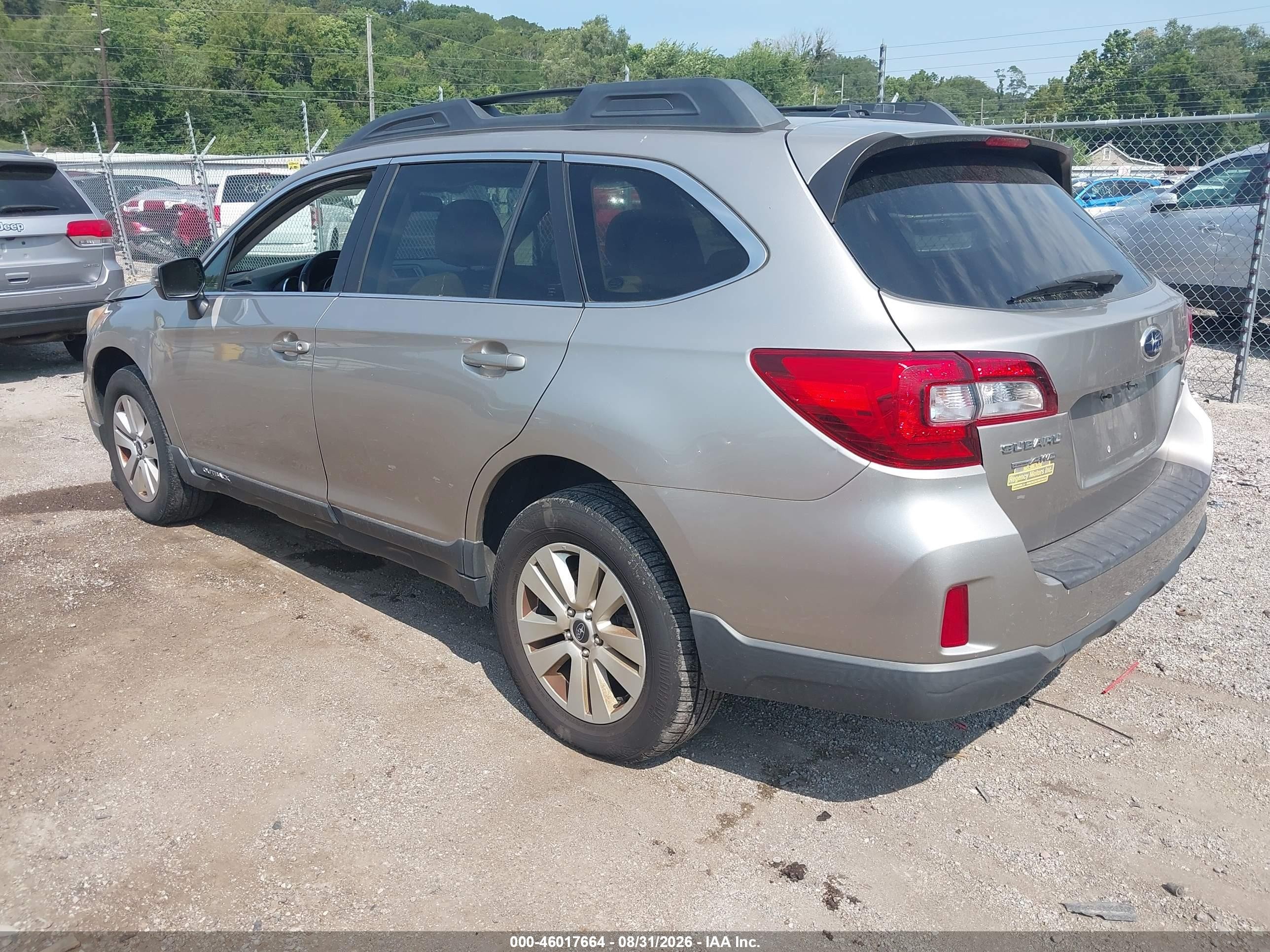 2015 Subaru Outback 2.5i Premium Champagne vin: 4S4BSBFC7F3264903