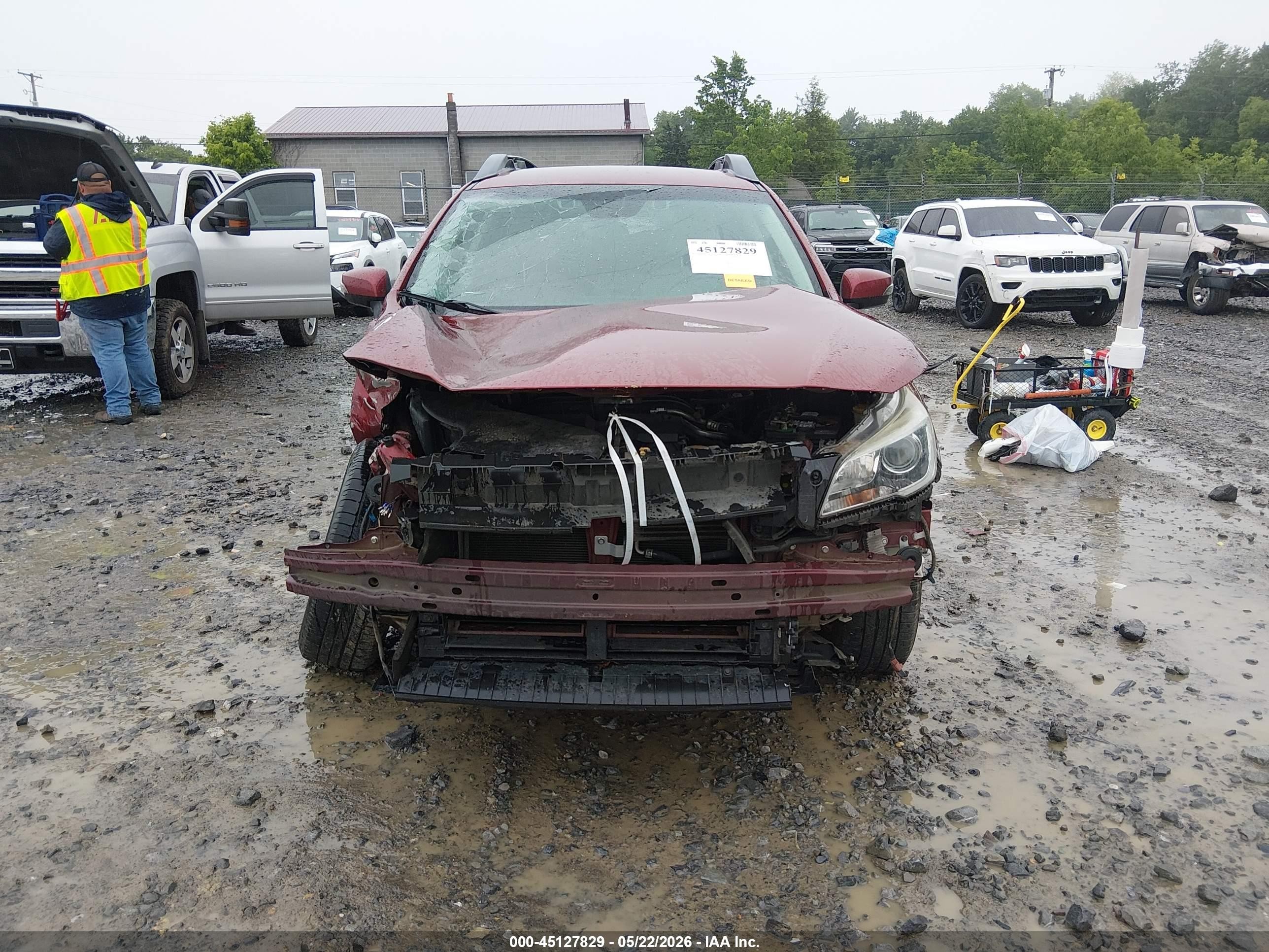 2015 Subaru Outback 2.5i Premium Red vin: 4S4BSBFC8F3231280