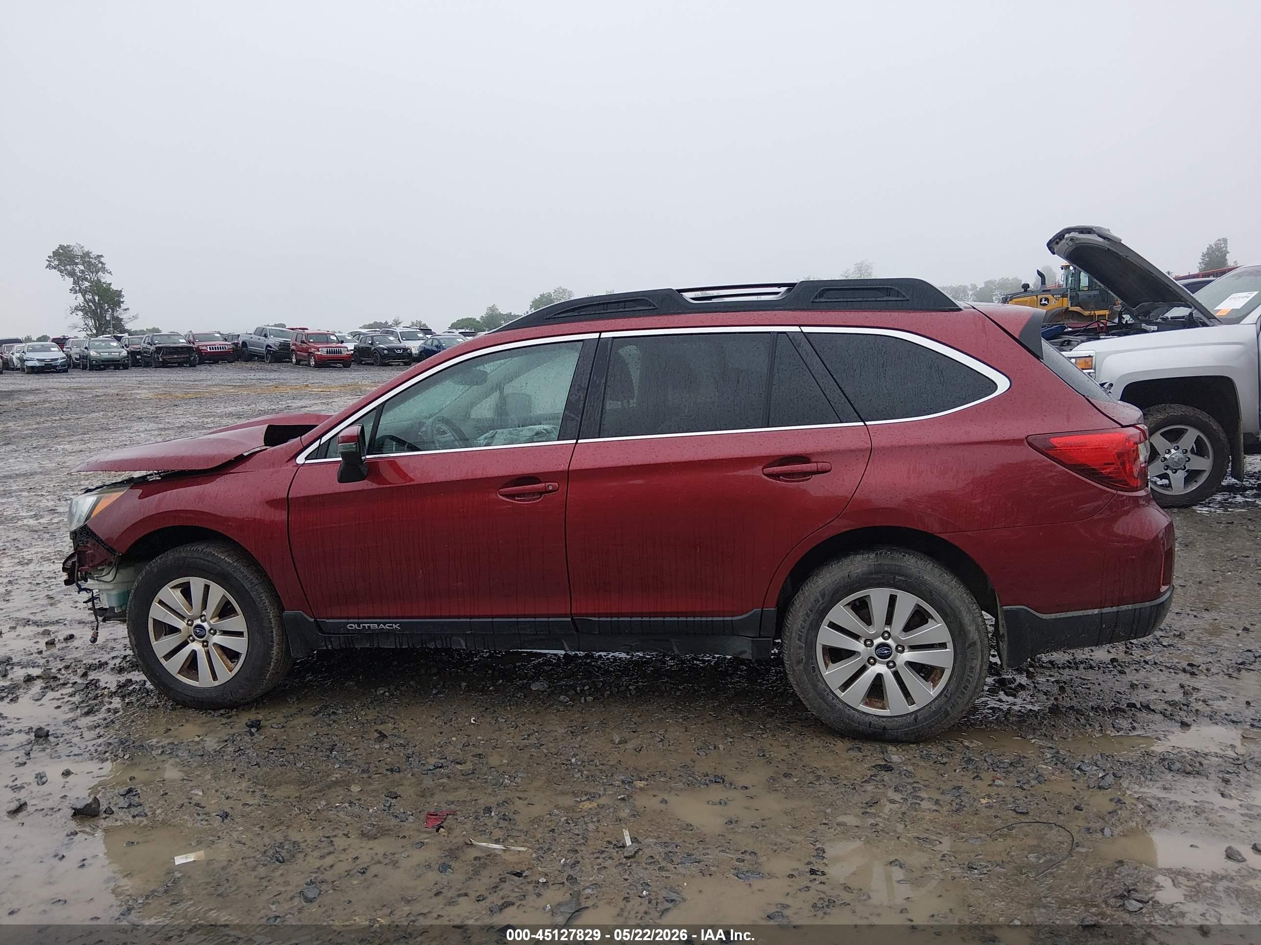 2015 Subaru Outback 2.5i Premium Red vin: 4S4BSBFC8F3231280