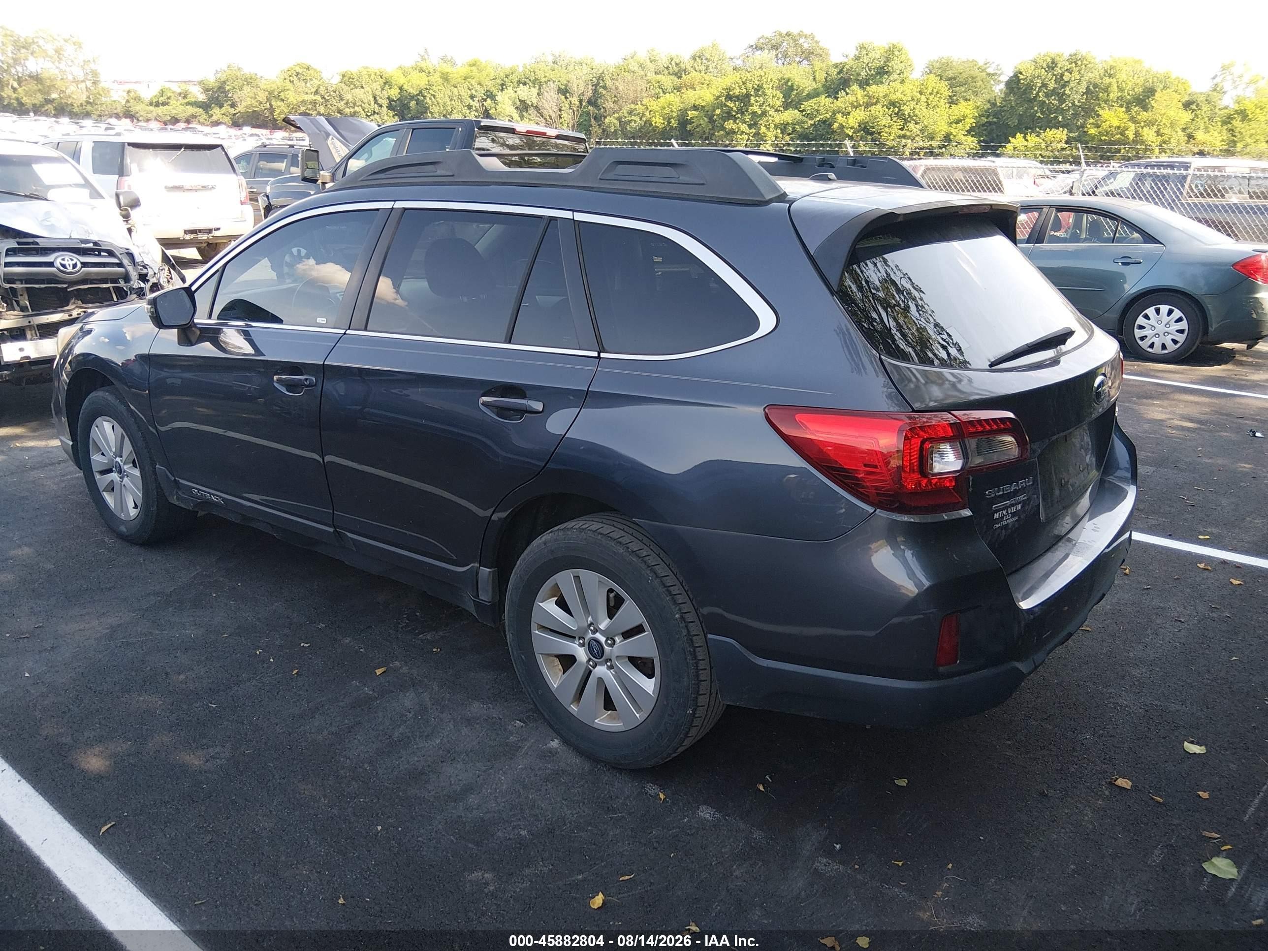 2015 Subaru Outback 2.5i Premium Gray vin: 4S4BSBFC8F3235149