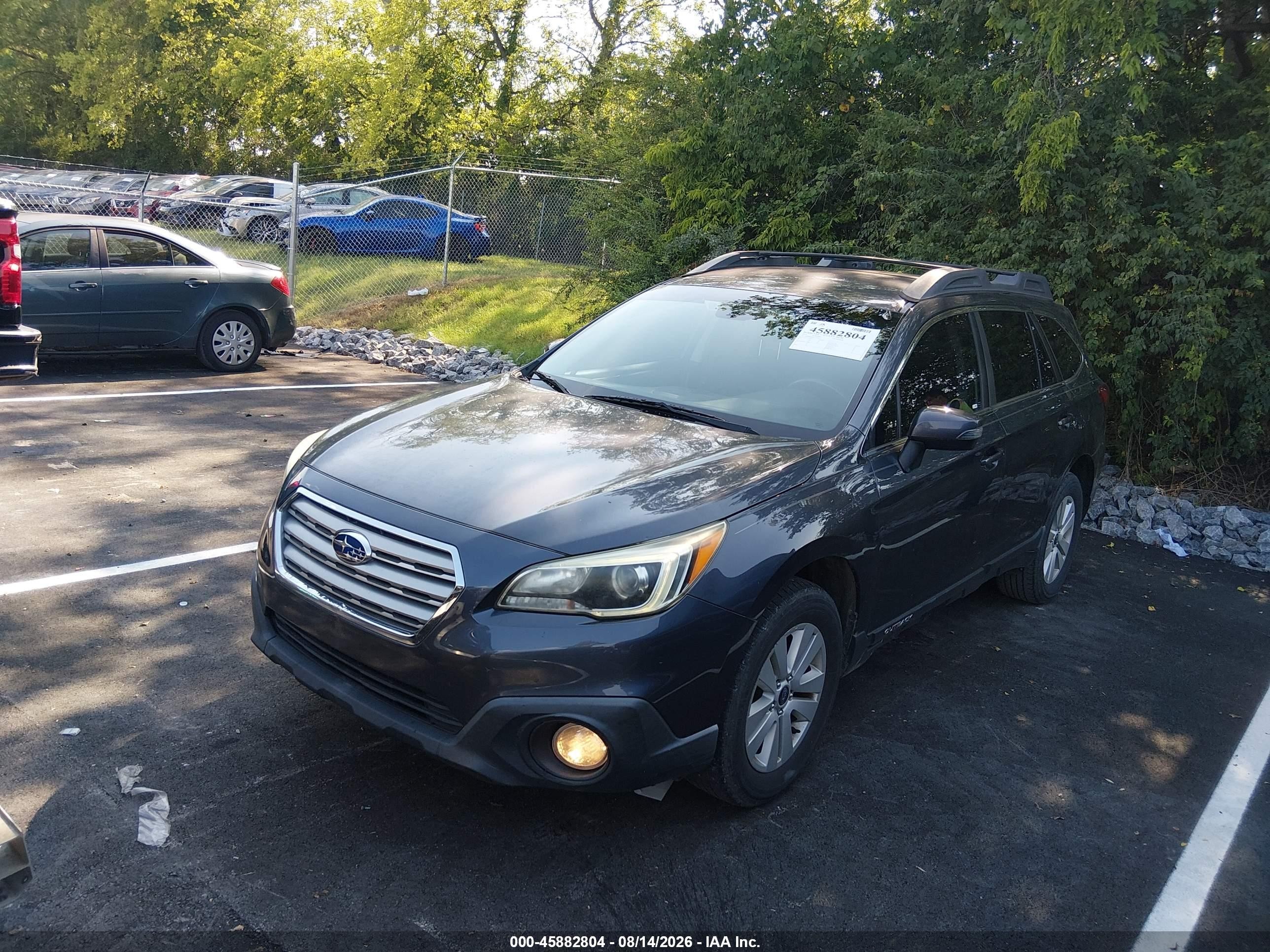 2015 Subaru Outback 2.5i Premium Gray vin: 4S4BSBFC8F3235149