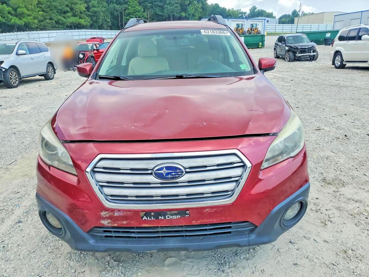 2015 Subaru Outback 2.5i Premium Бордовый vin: 4S4BSBFC8F3357168