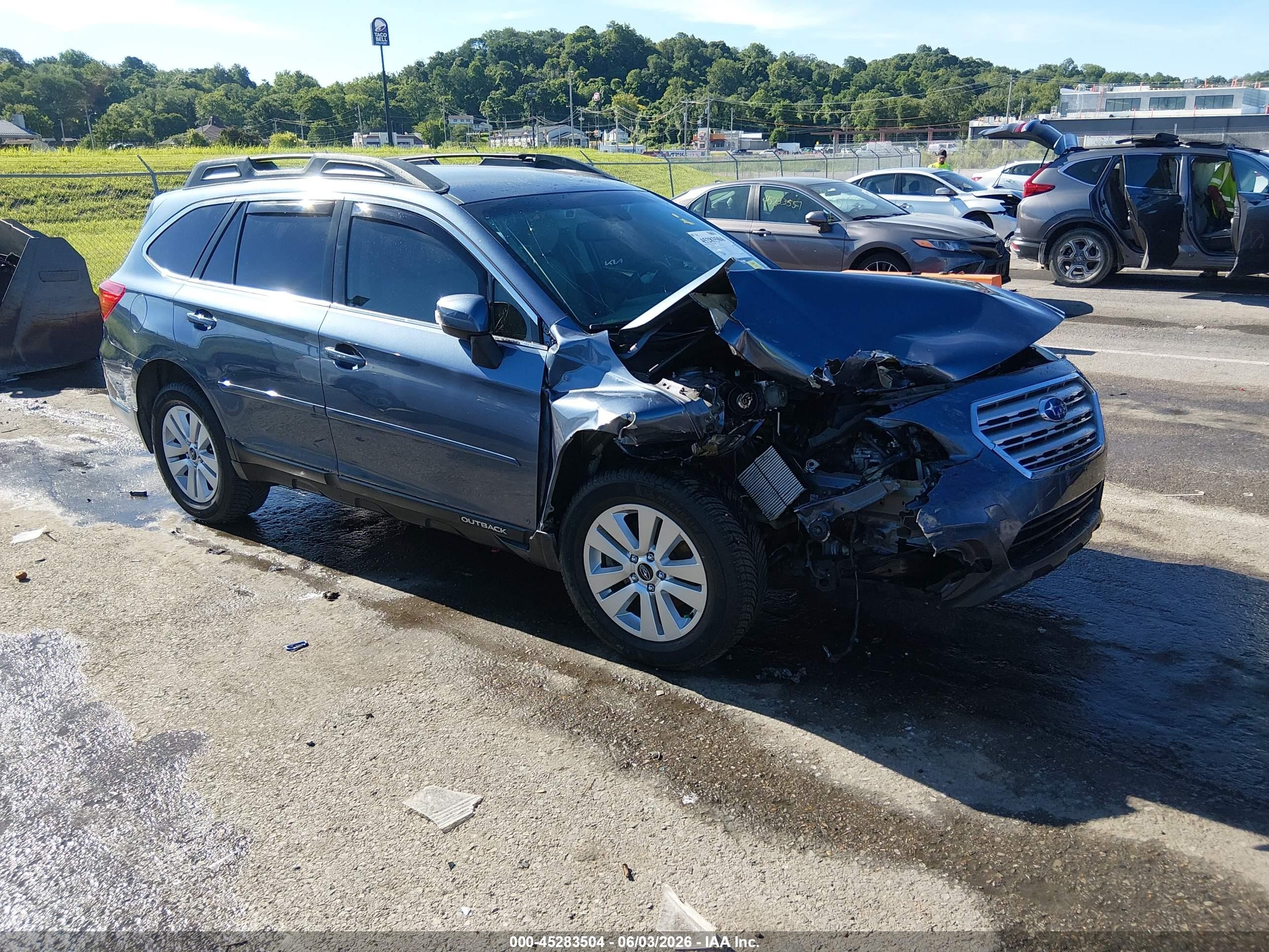 2015 Subaru Outback 2.5i Premium Blue vin: 4S4BSBFC9F3320128