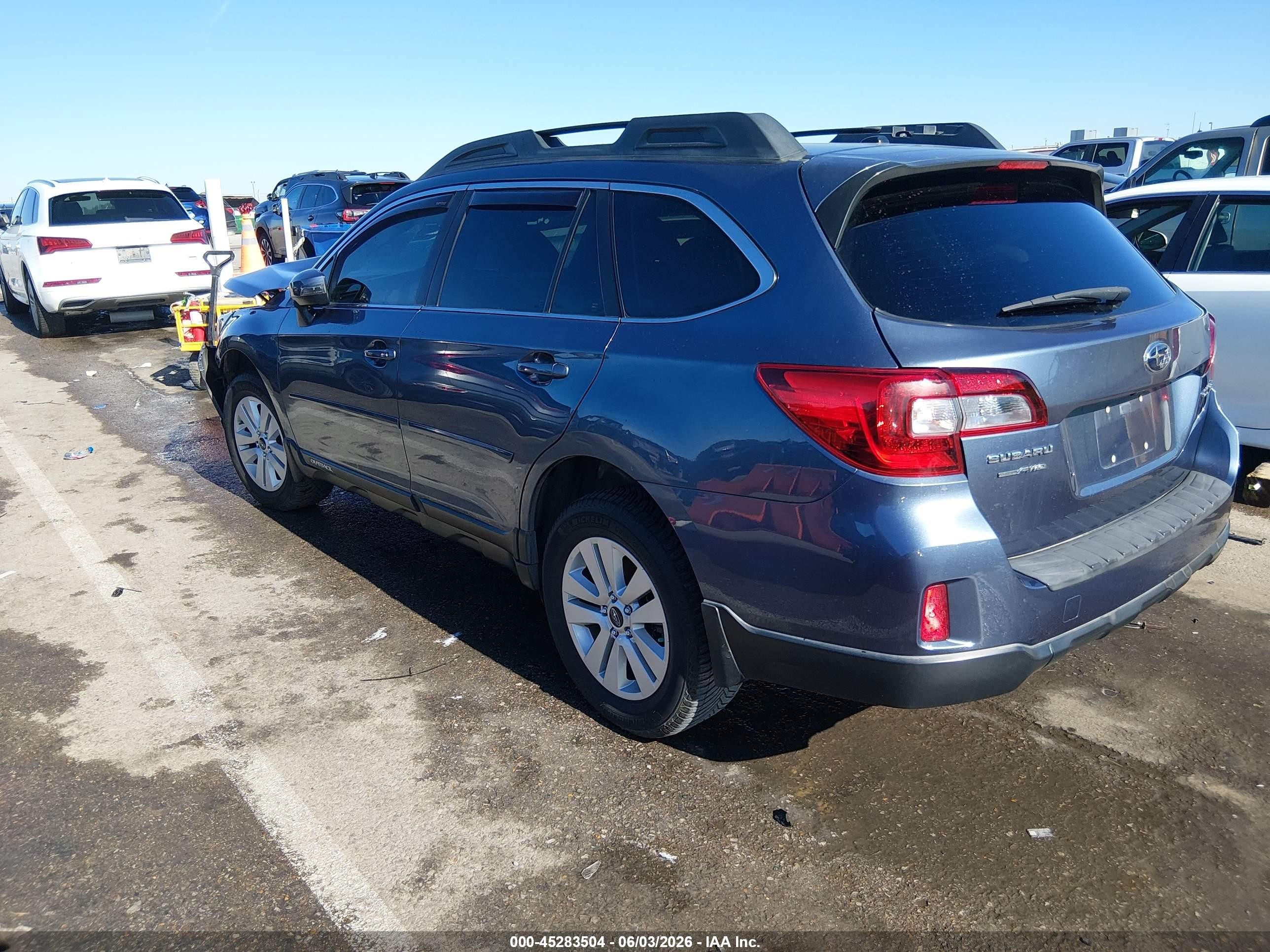 2015 Subaru Outback 2.5i Premium Blue vin: 4S4BSBFC9F3320128