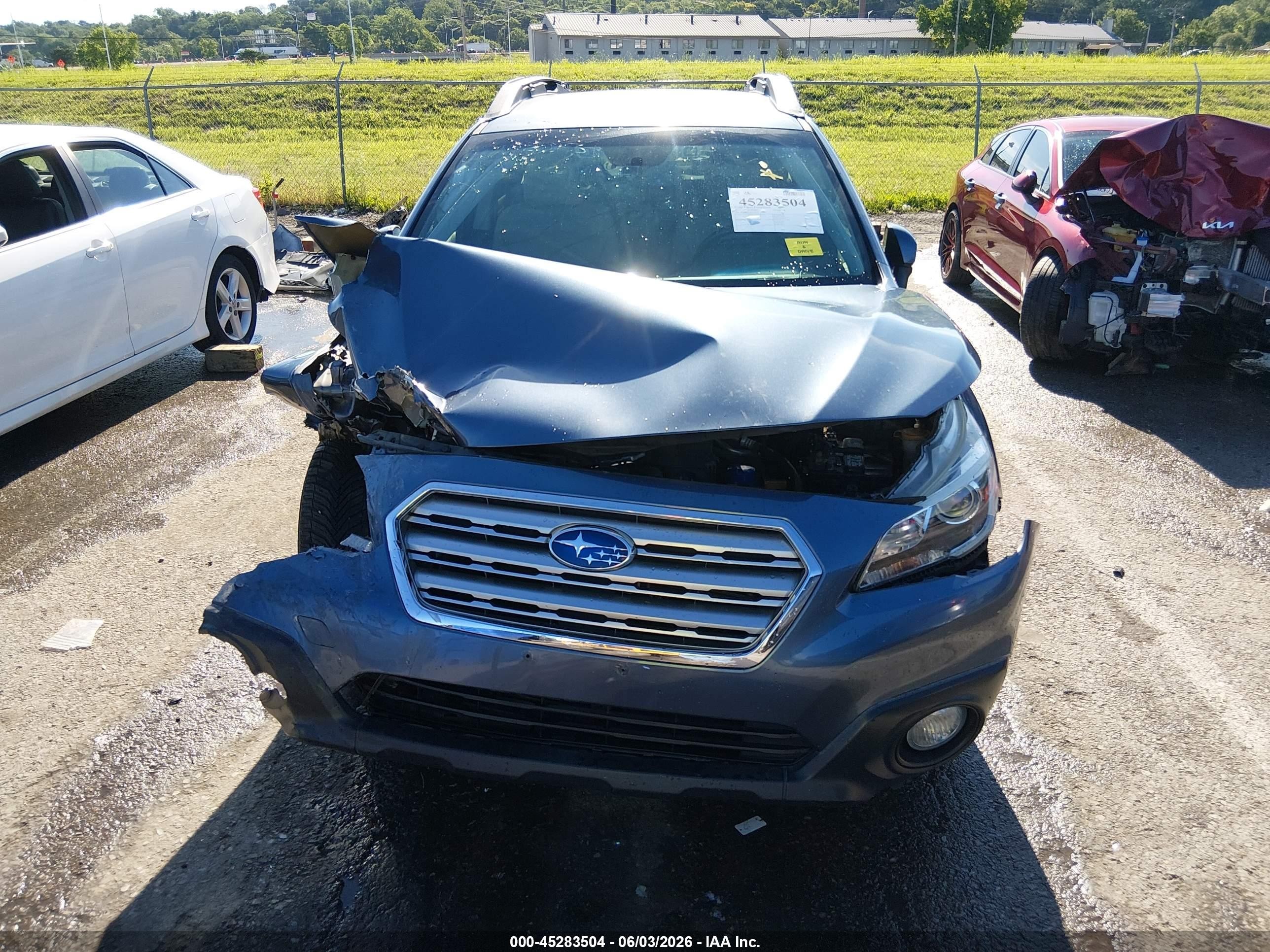 2015 Subaru Outback 2.5i Premium Blue vin: 4S4BSBFC9F3320128
