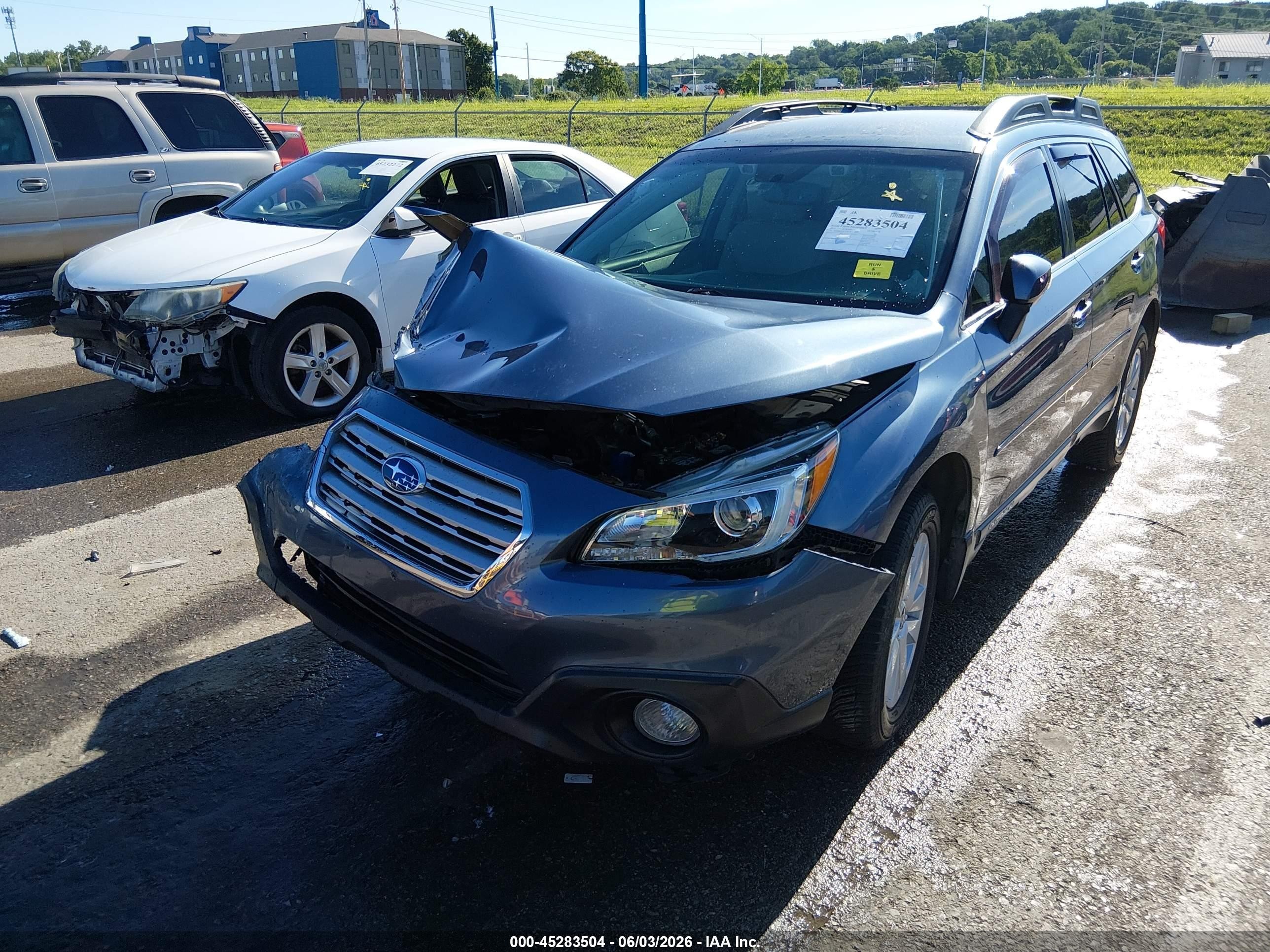 2015 Subaru Outback 2.5i Premium Blue vin: 4S4BSBFC9F3320128