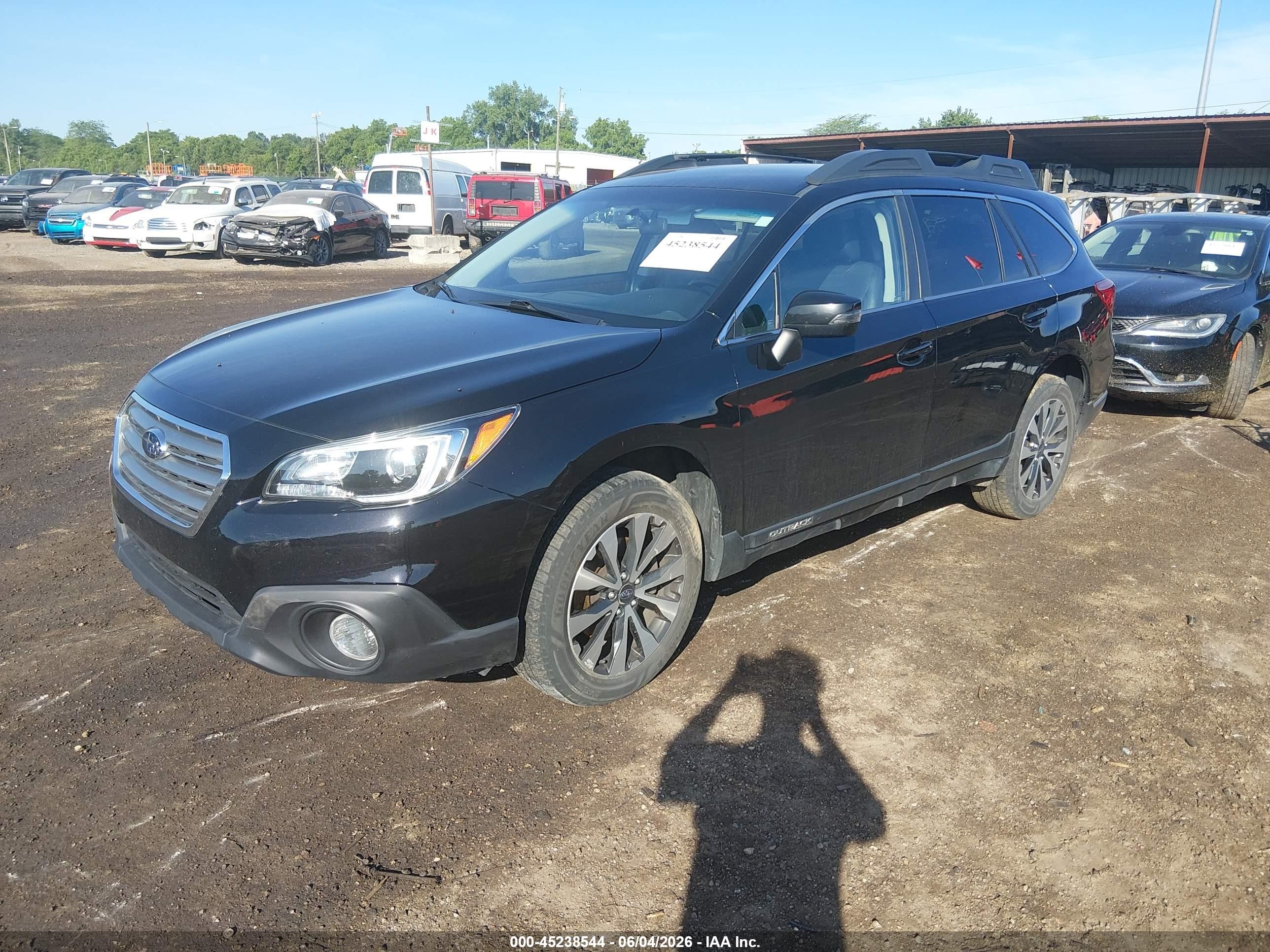 2015 Subaru Outback 2.5i Limited Black vin: 4S4BSBJC0F3328285