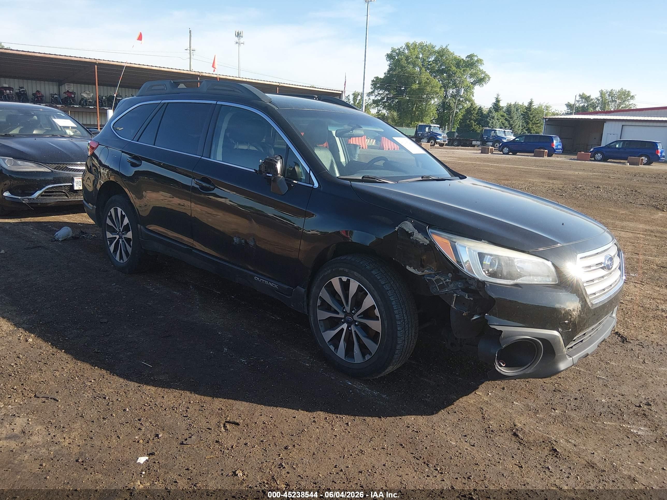 2015 Subaru Outback 2.5i Limited Black vin: 4S4BSBJC0F3328285