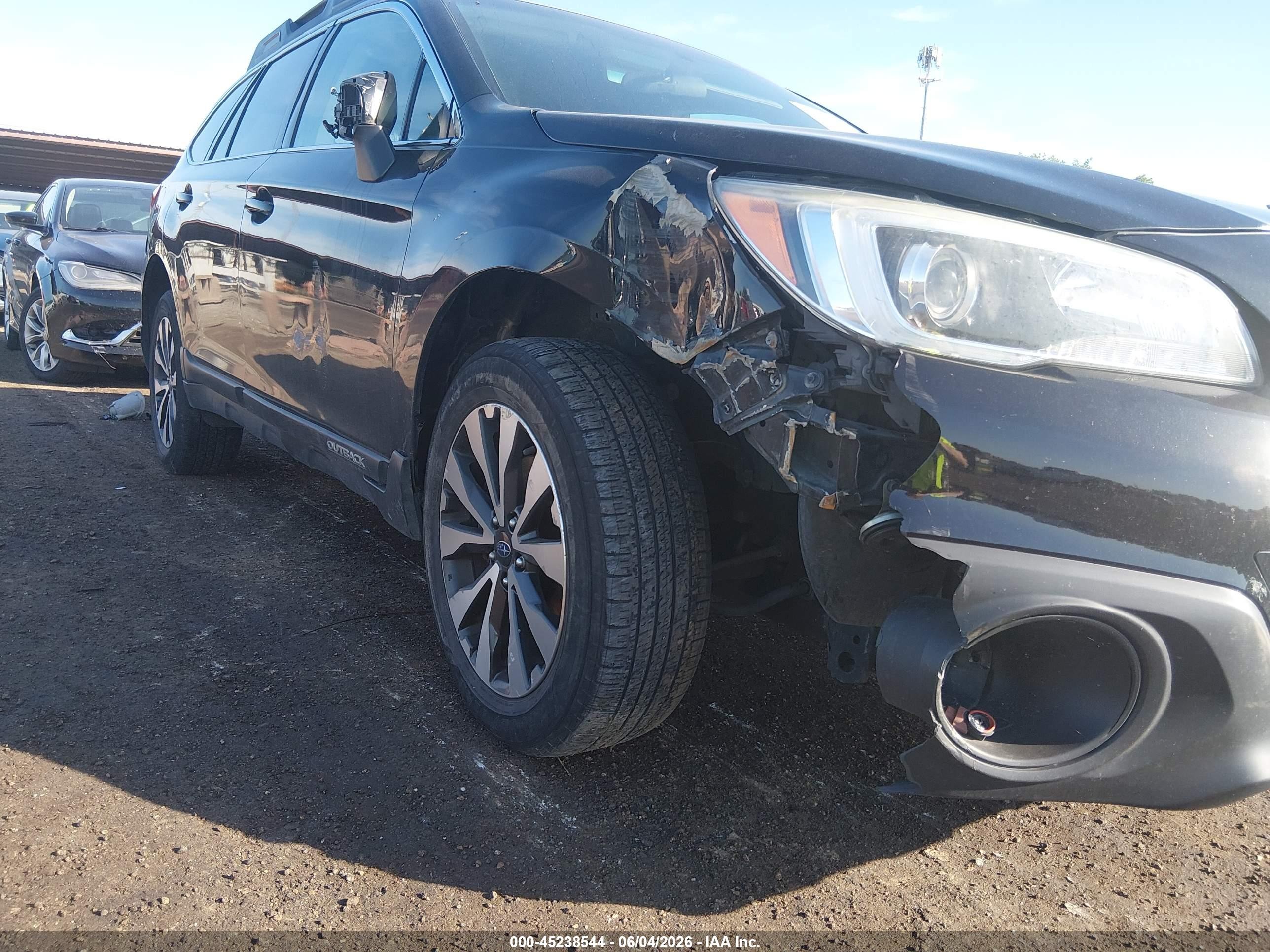 2015 Subaru Outback 2.5i Limited Black vin: 4S4BSBJC0F3328285
