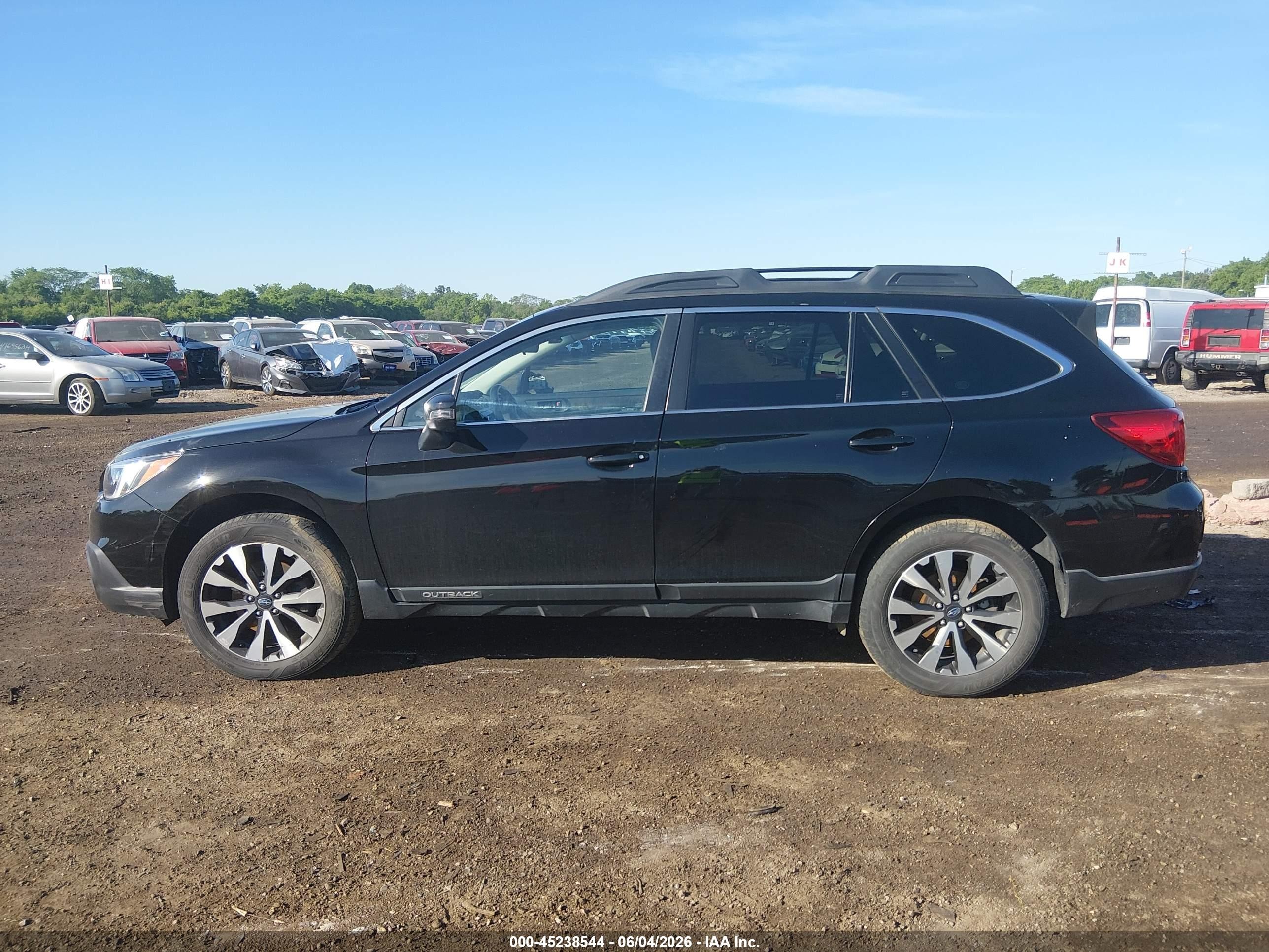 2015 Subaru Outback 2.5i Limited Black vin: 4S4BSBJC0F3328285
