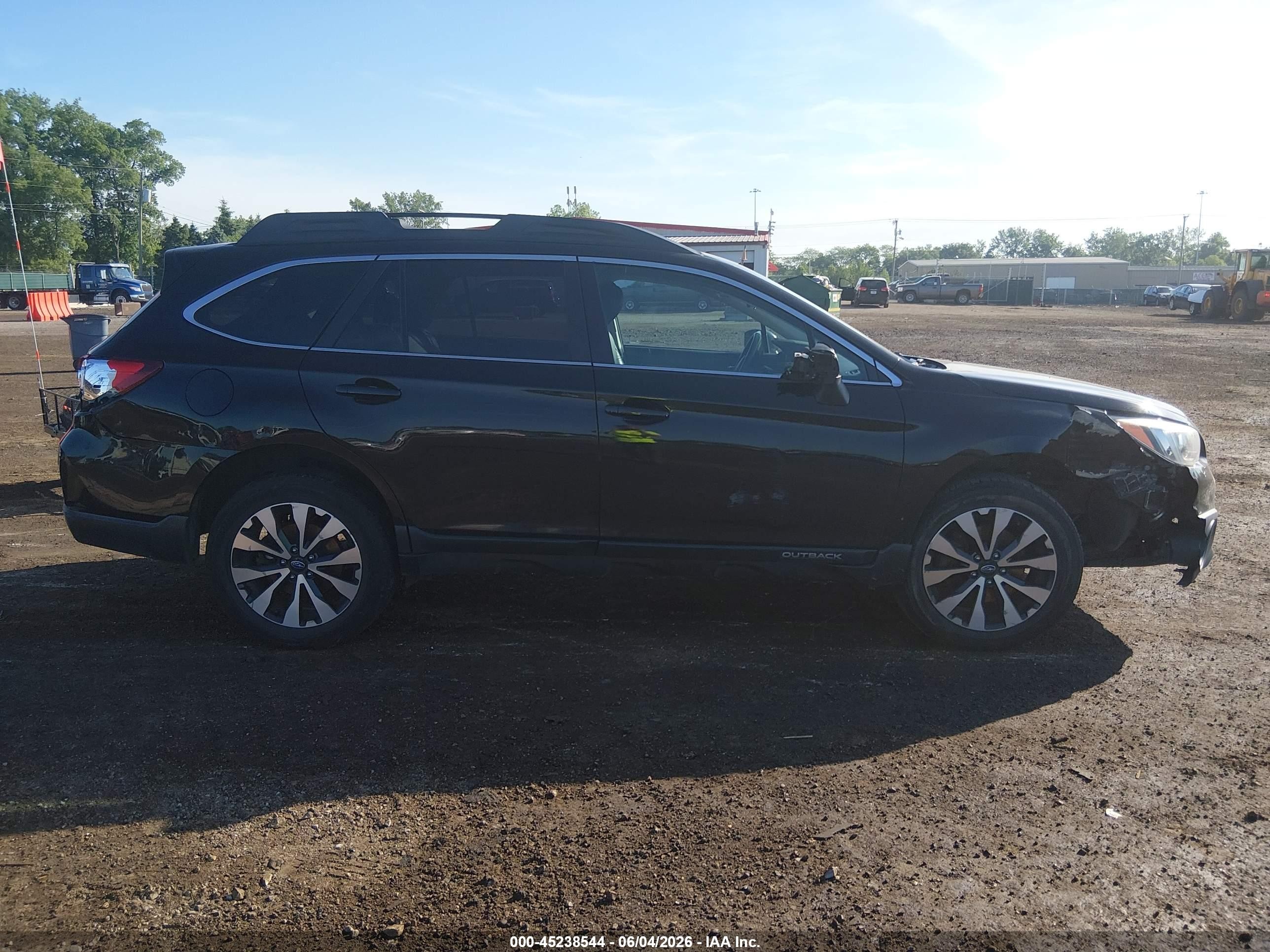 2015 Subaru Outback 2.5i Limited Black vin: 4S4BSBJC0F3328285
