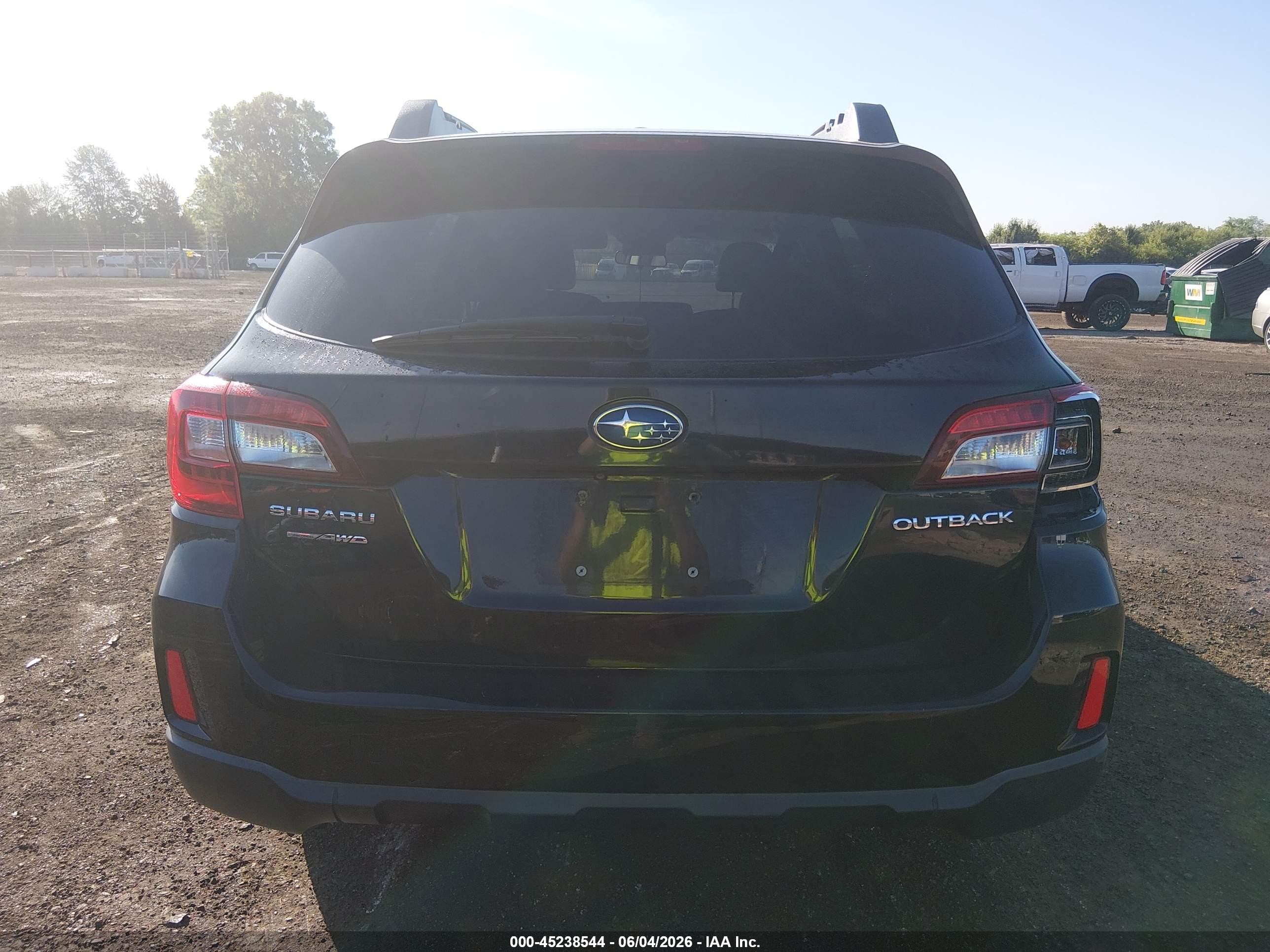 2015 Subaru Outback 2.5i Limited Black vin: 4S4BSBJC0F3328285