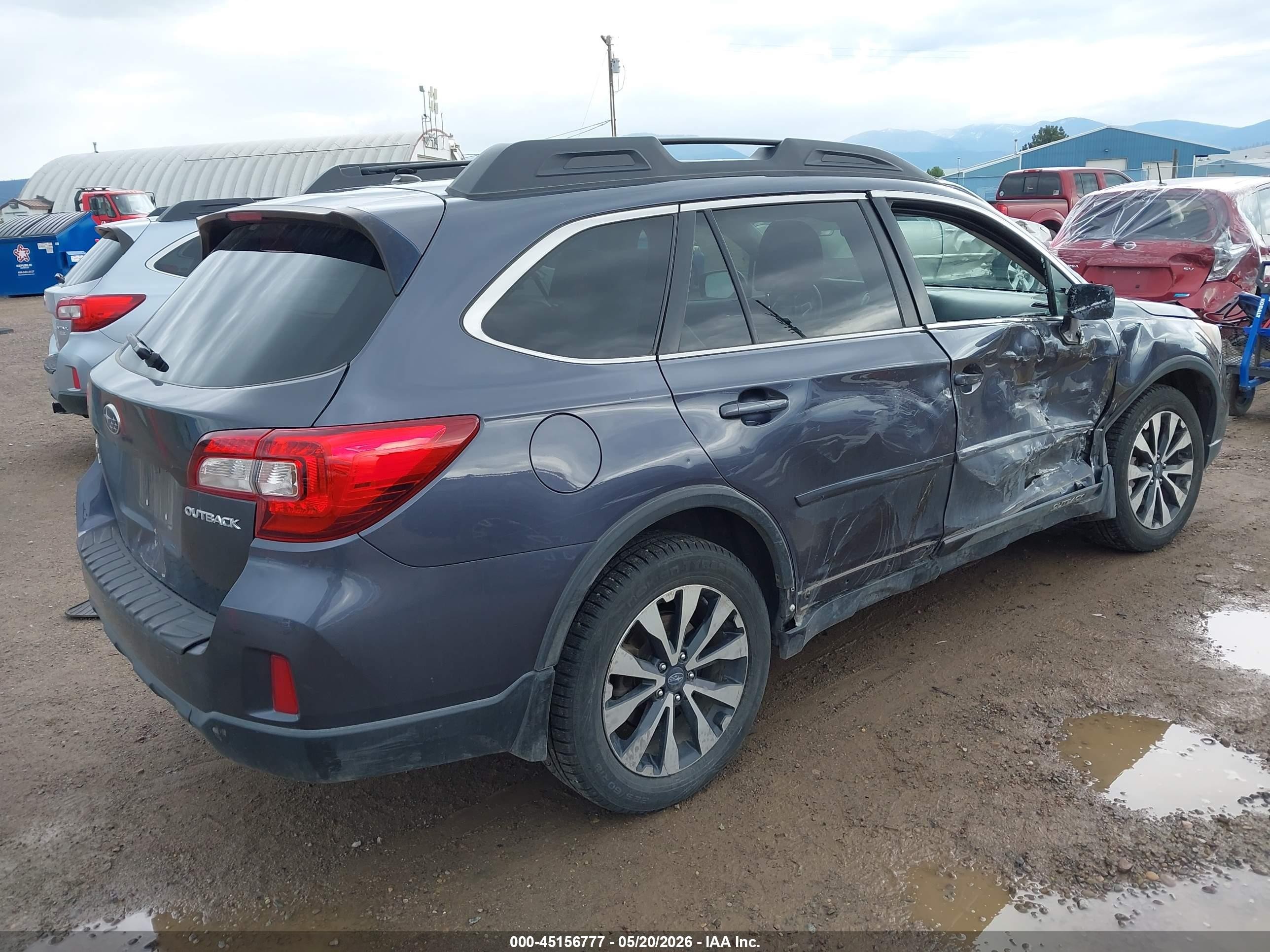 2015 Subaru Outback 2.5i Limited Blue vin: 4S4BSBJC4F3273890