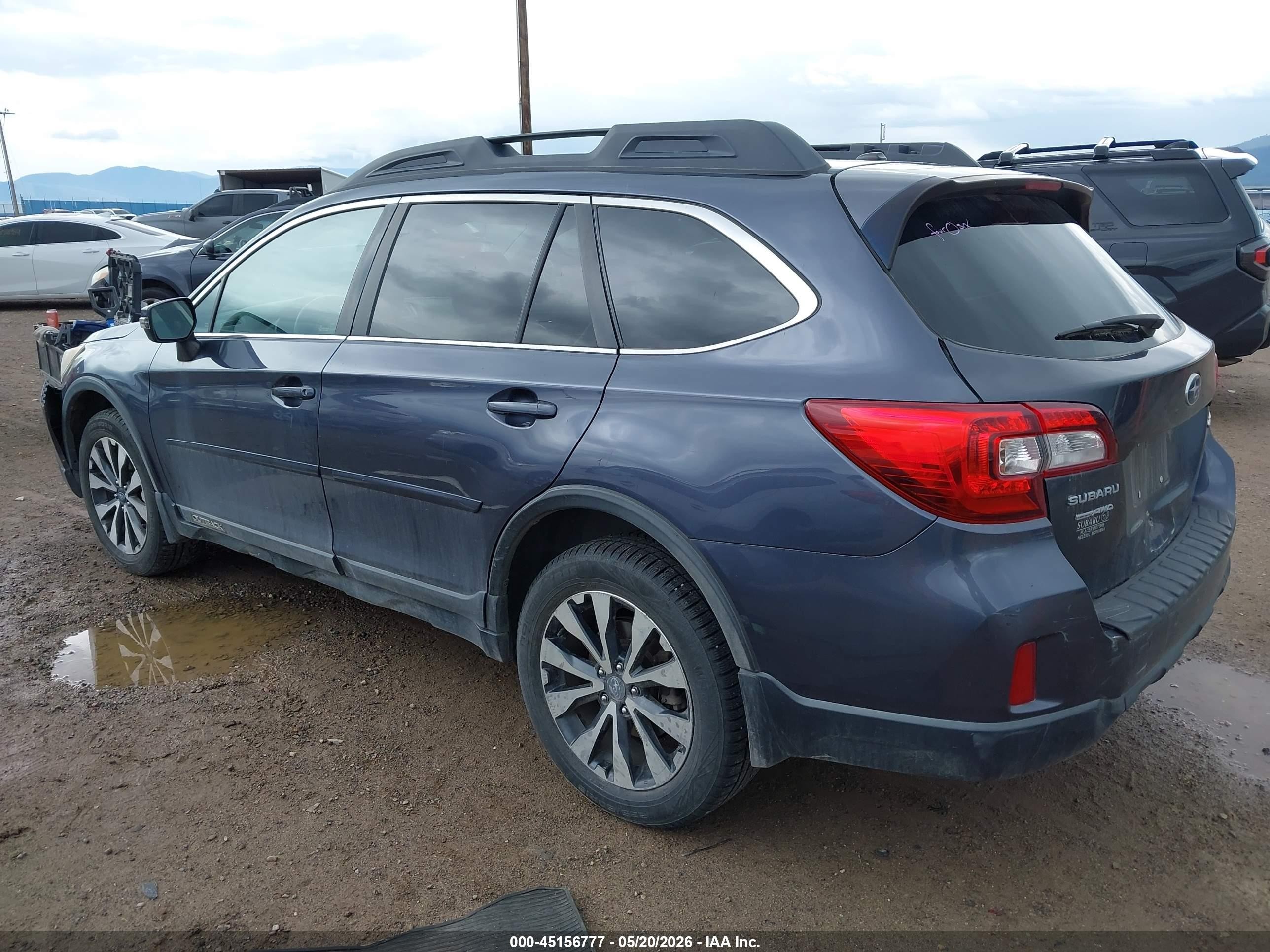 2015 Subaru Outback 2.5i Limited Blue vin: 4S4BSBJC4F3273890